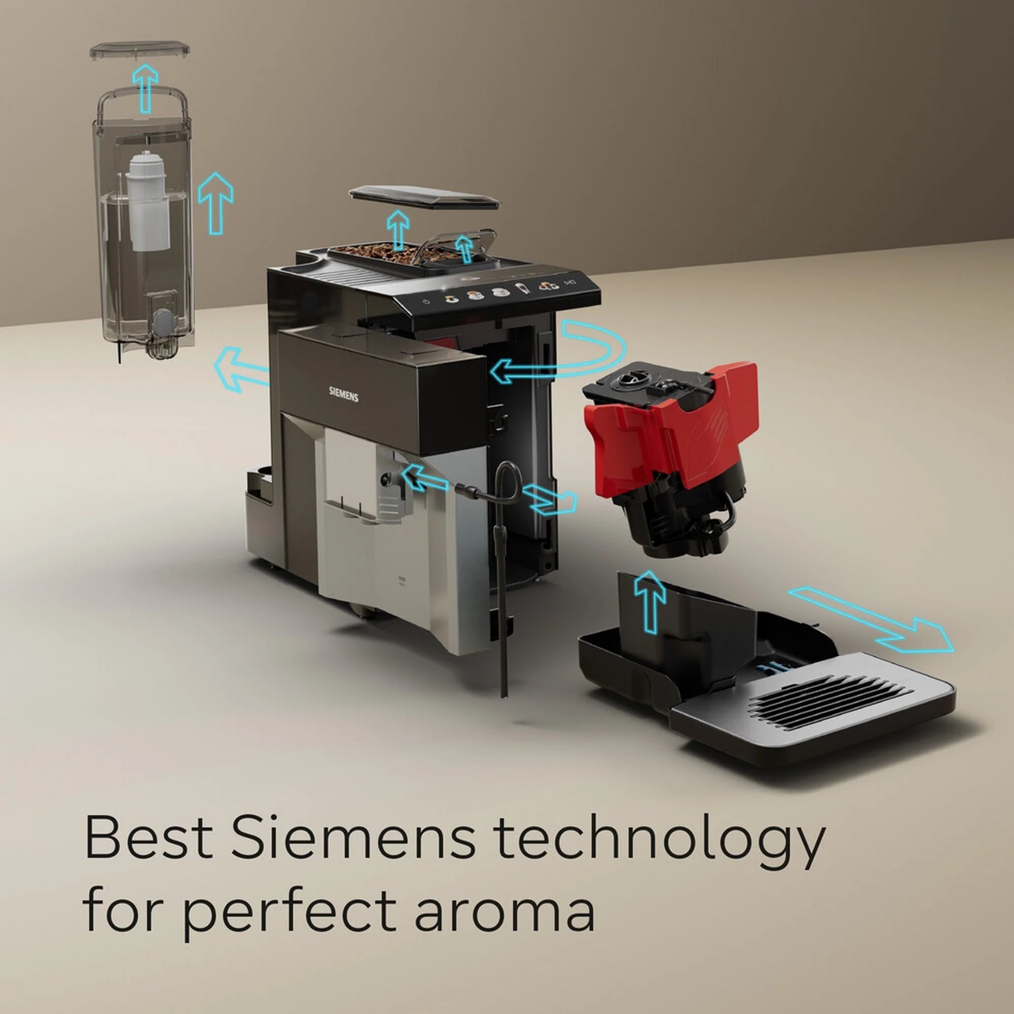 Siemens TP515GB1 Bean to cup coffee machine - Black/Silver