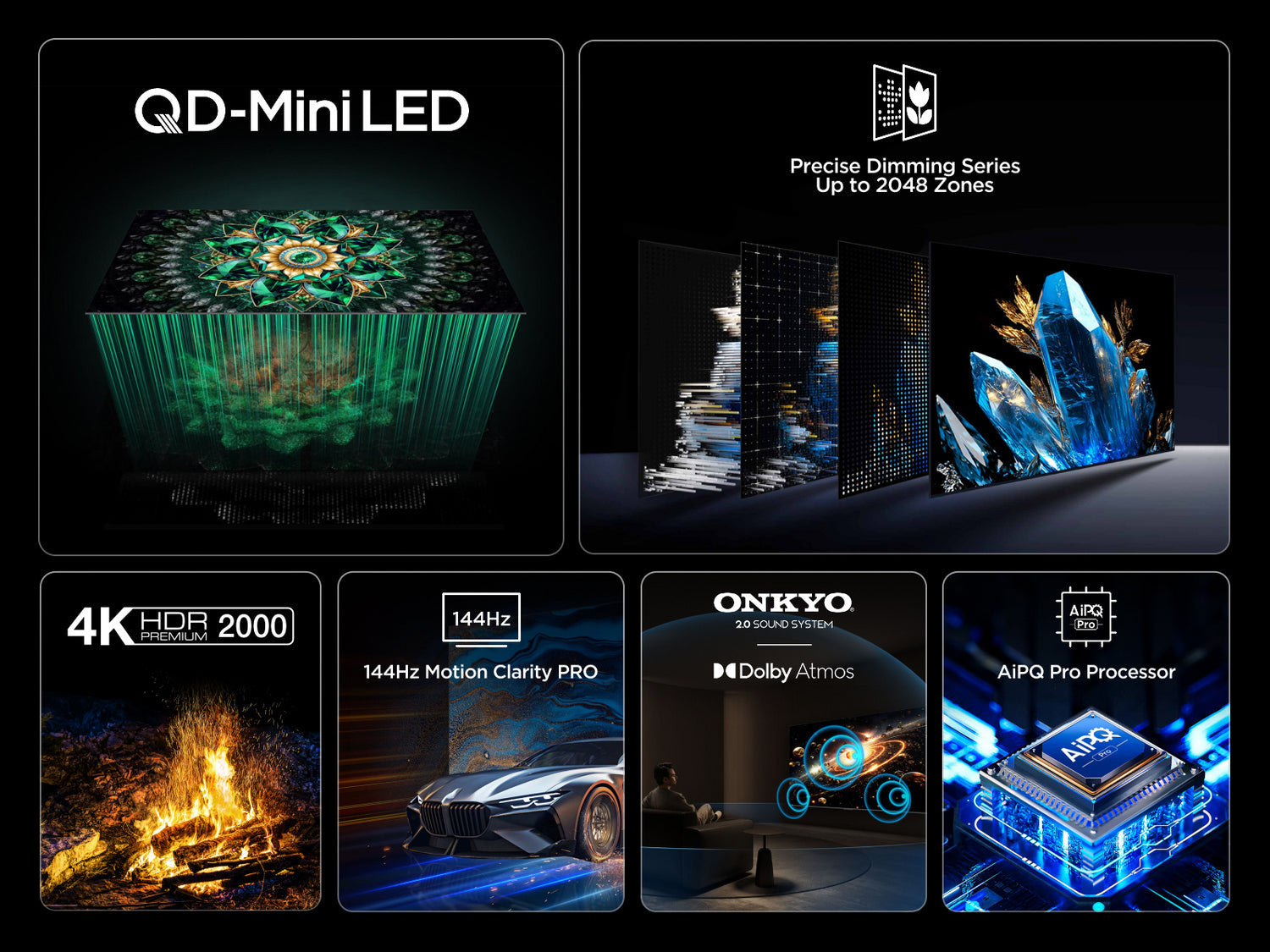 TCL 55Q6C-UK 55" 4K QD-Mini LED UHD Smart Google TV