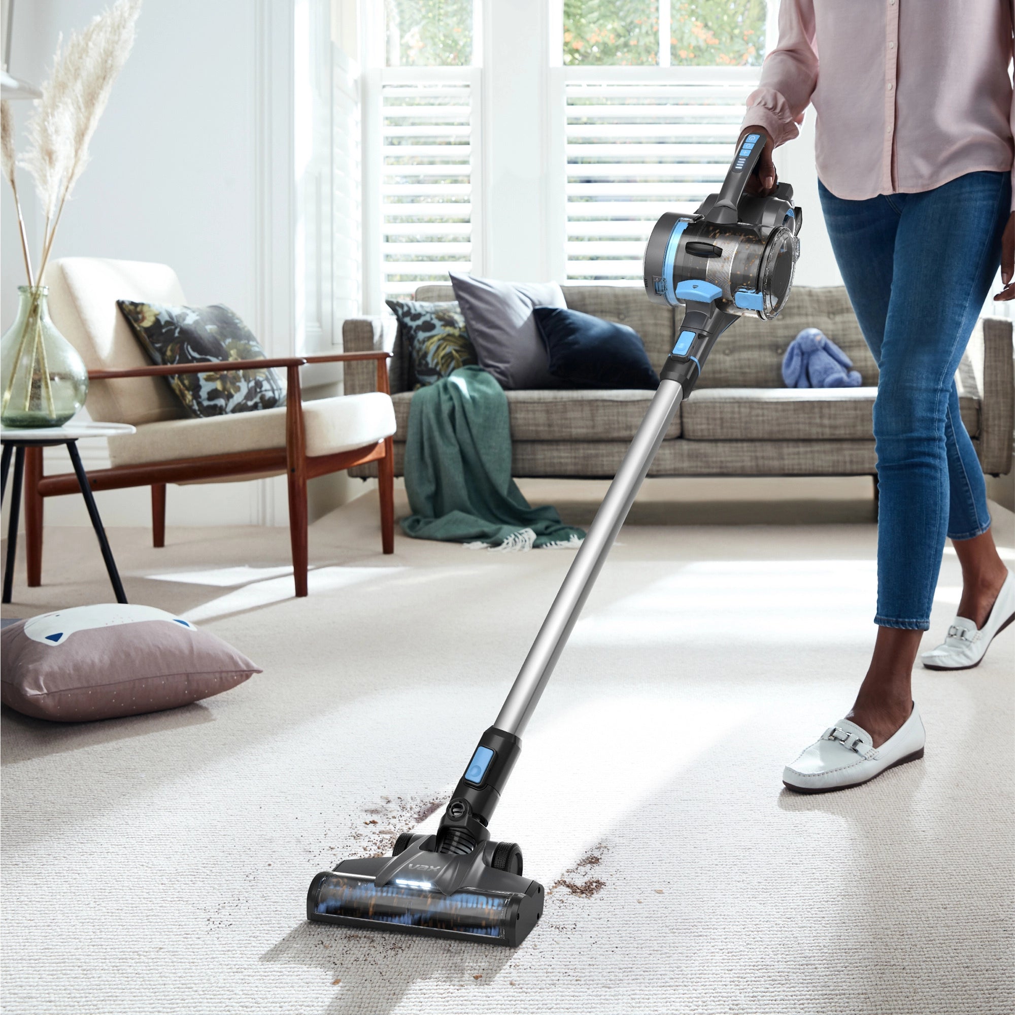 VAX CLSV-B4CA Blade 4 Classic Plus Cordless Vacuum Cleaner - Graphite/Blue