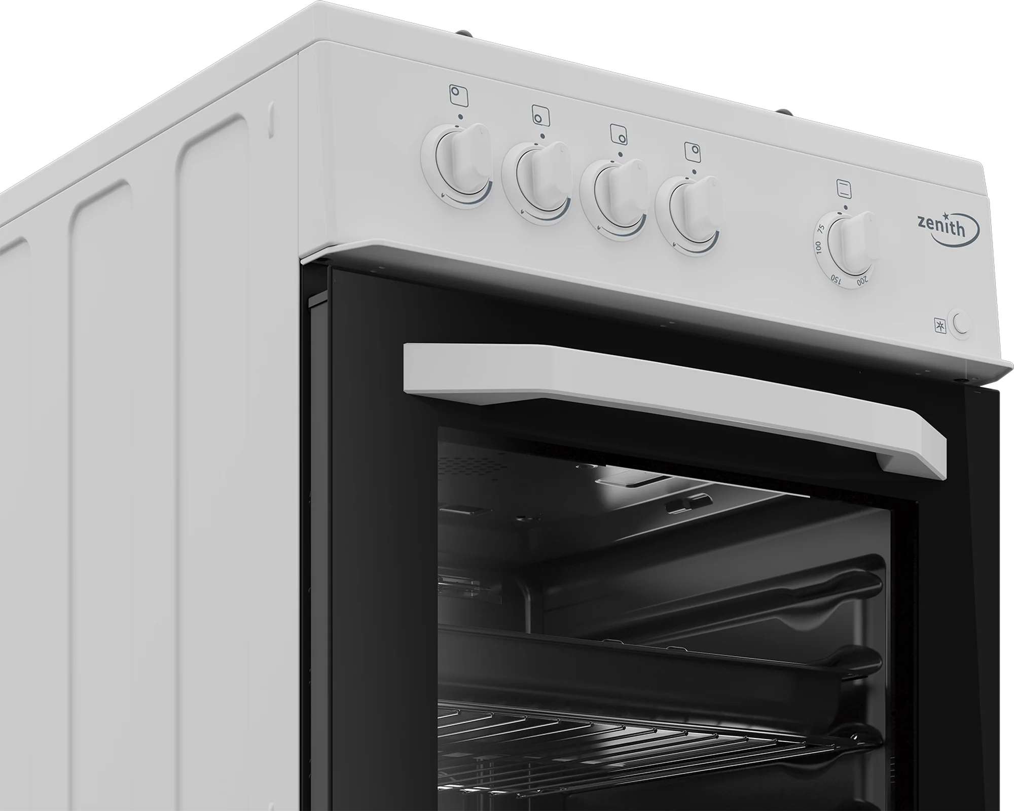 Zenith ZE501W 50cm Gas Single Oven with Gas Hob - White