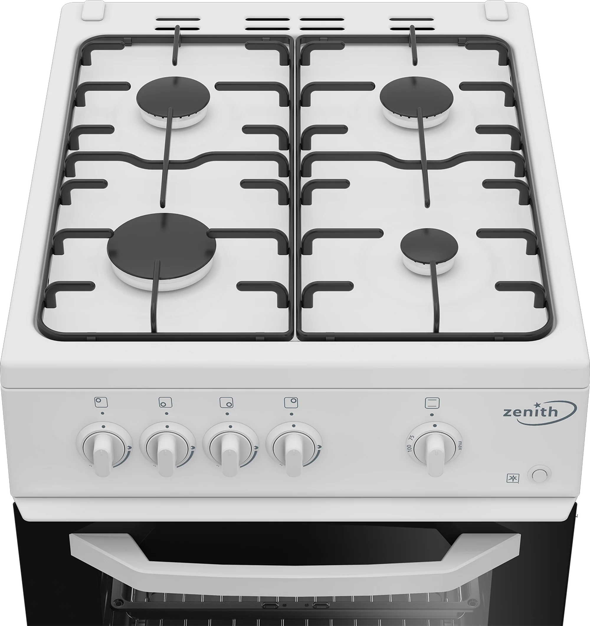 Zenith ZE501W 50cm Gas Single Oven with Gas Hob - White