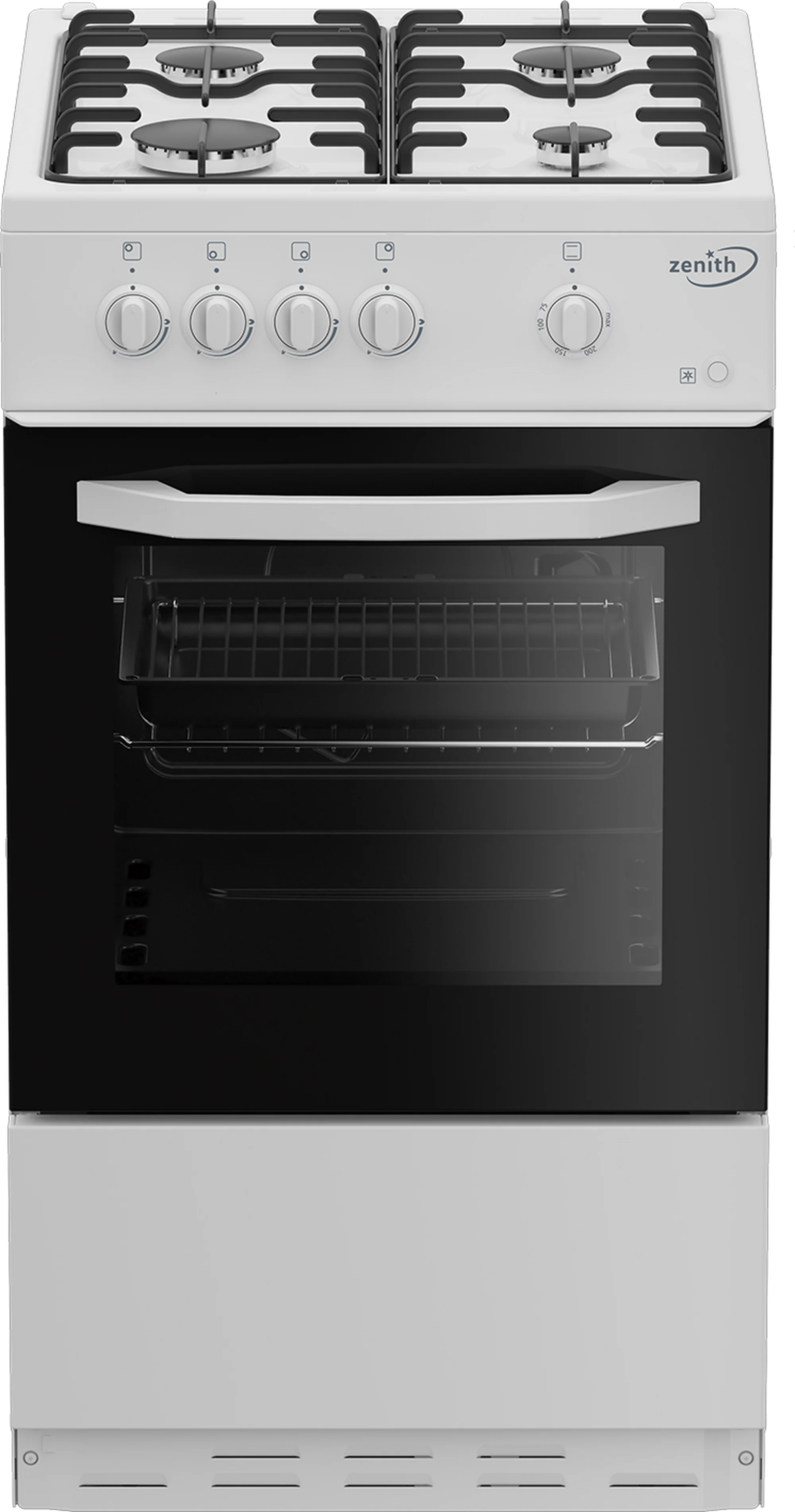 Zenith ZE501W 50cm Gas Single Oven with Gas Hob - White