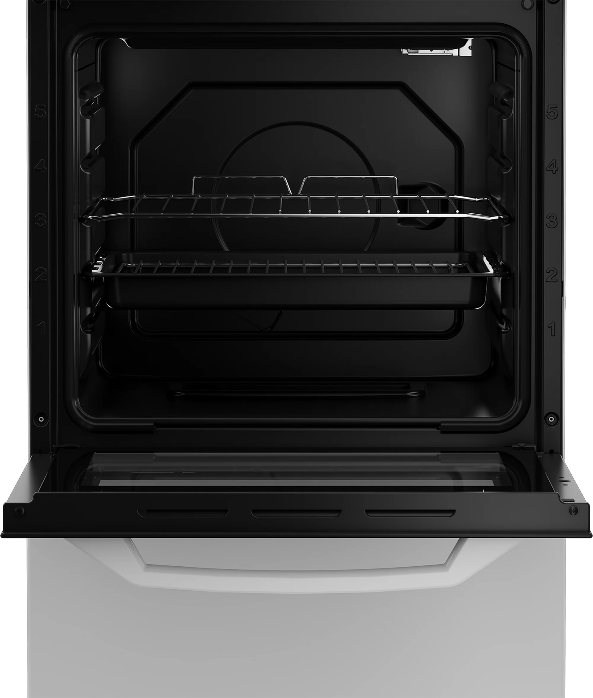 Zenith ZE503W 50cm Electric Single Oven with solid plate - hob White