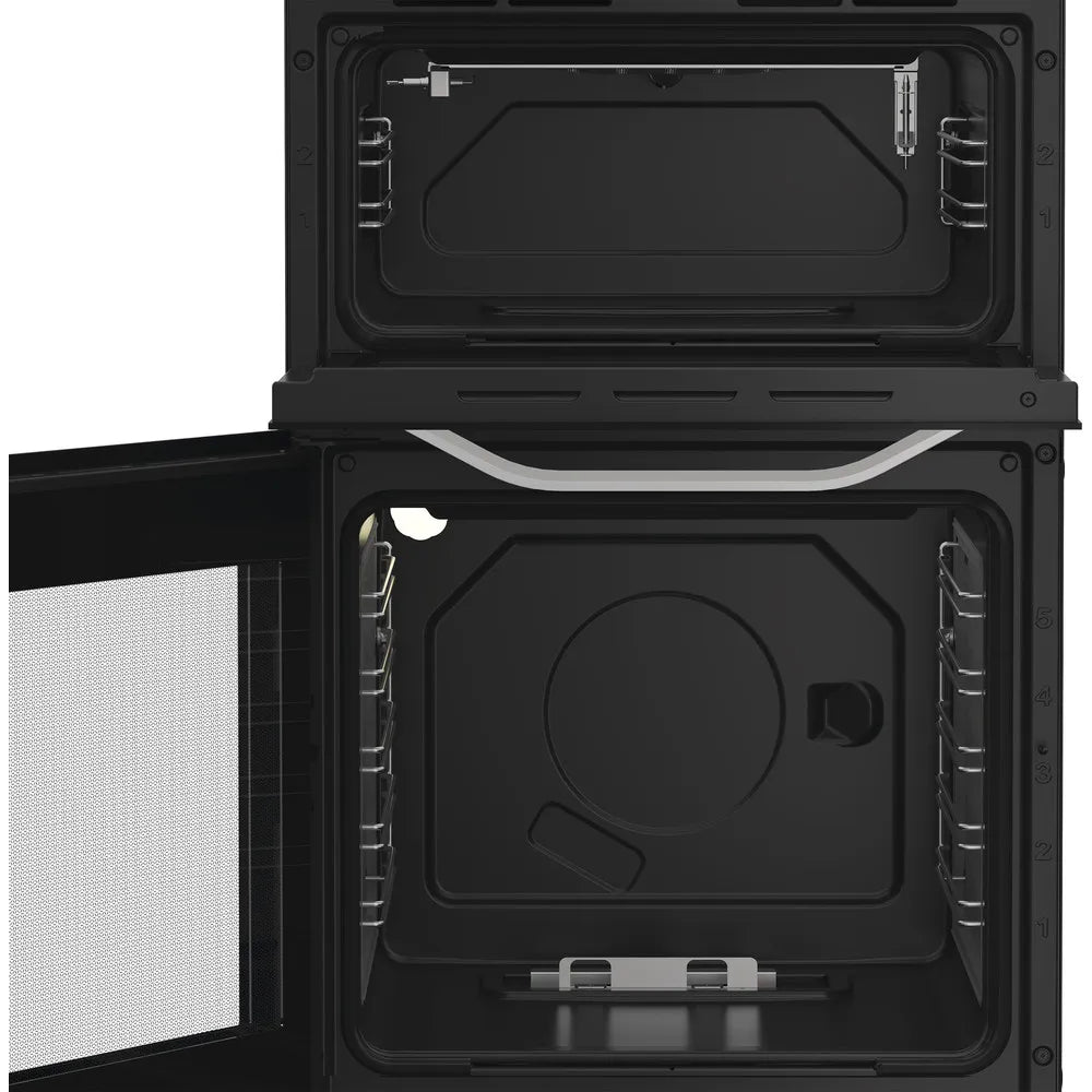 Hotpoint HTG5GCW 50cm Freestanding Gas Twin Cavity Cooker In White