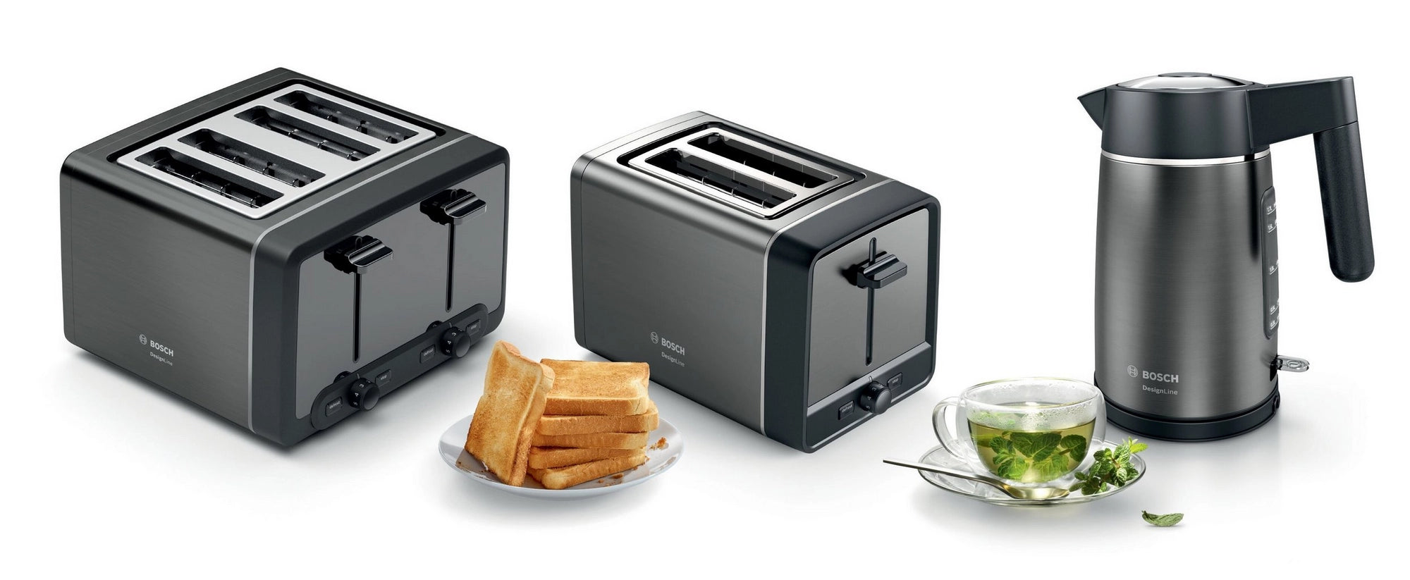 Bosch TAT5P445GB 4 Slice Toaster - Anthracite