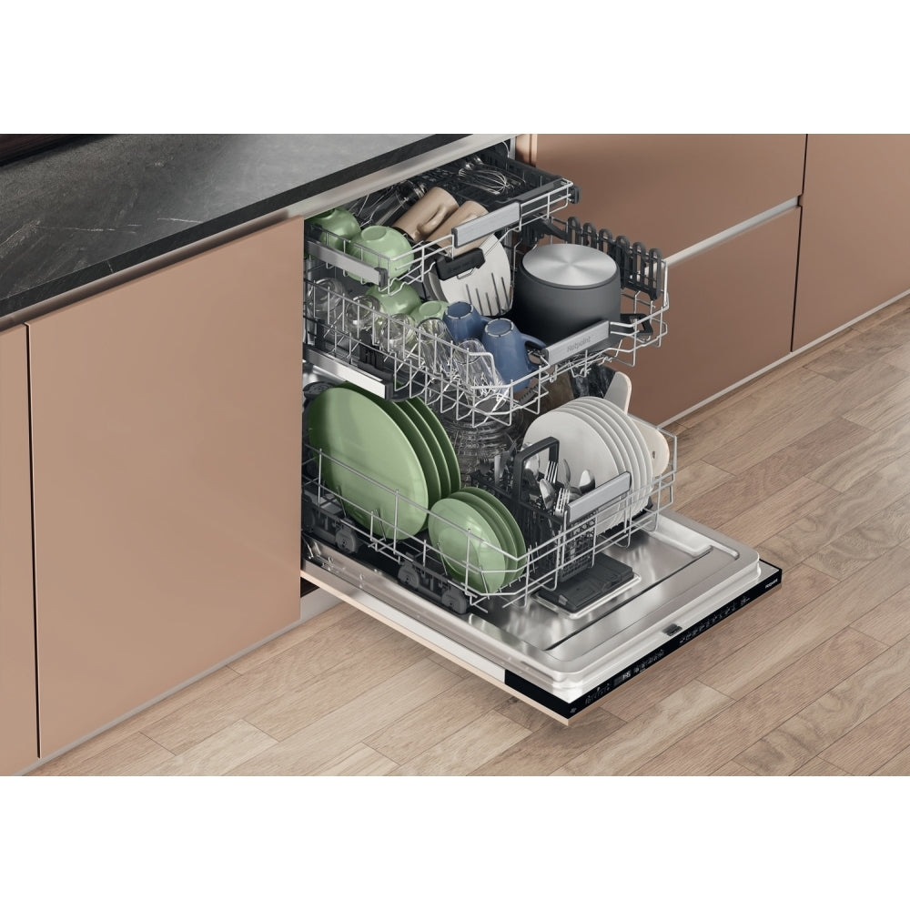 Hotpoint Hydroforce H8IHP42LUK Integrated Dishwasher - 14 Place Settings