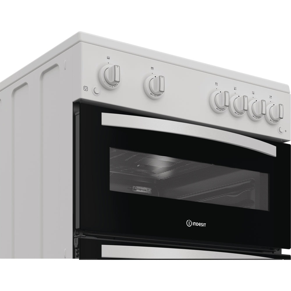 Indesit ITG6GW 60cm Gas Twin Cooker - White