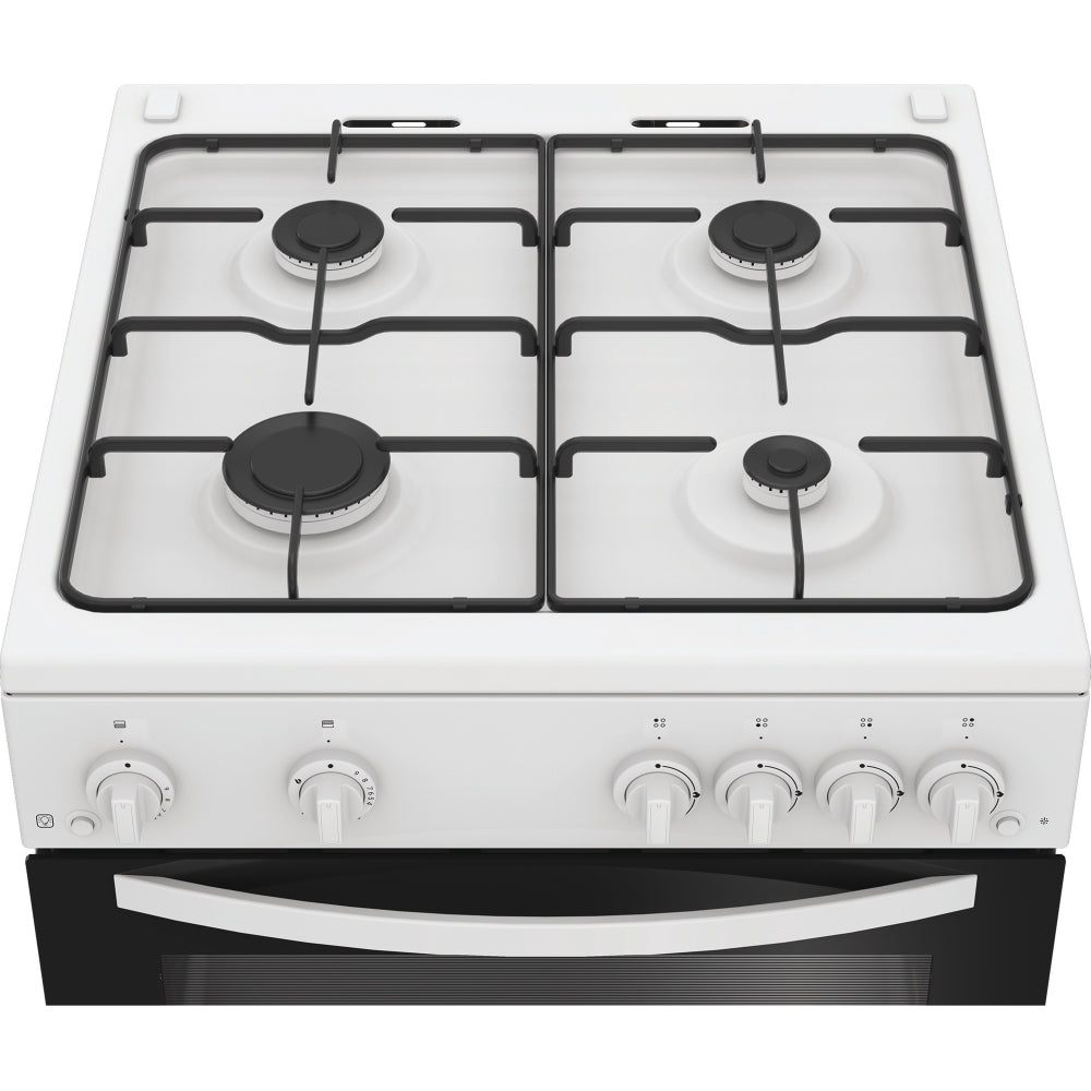 Indesit IDG6GW 60cm Gas Double Cooker - White