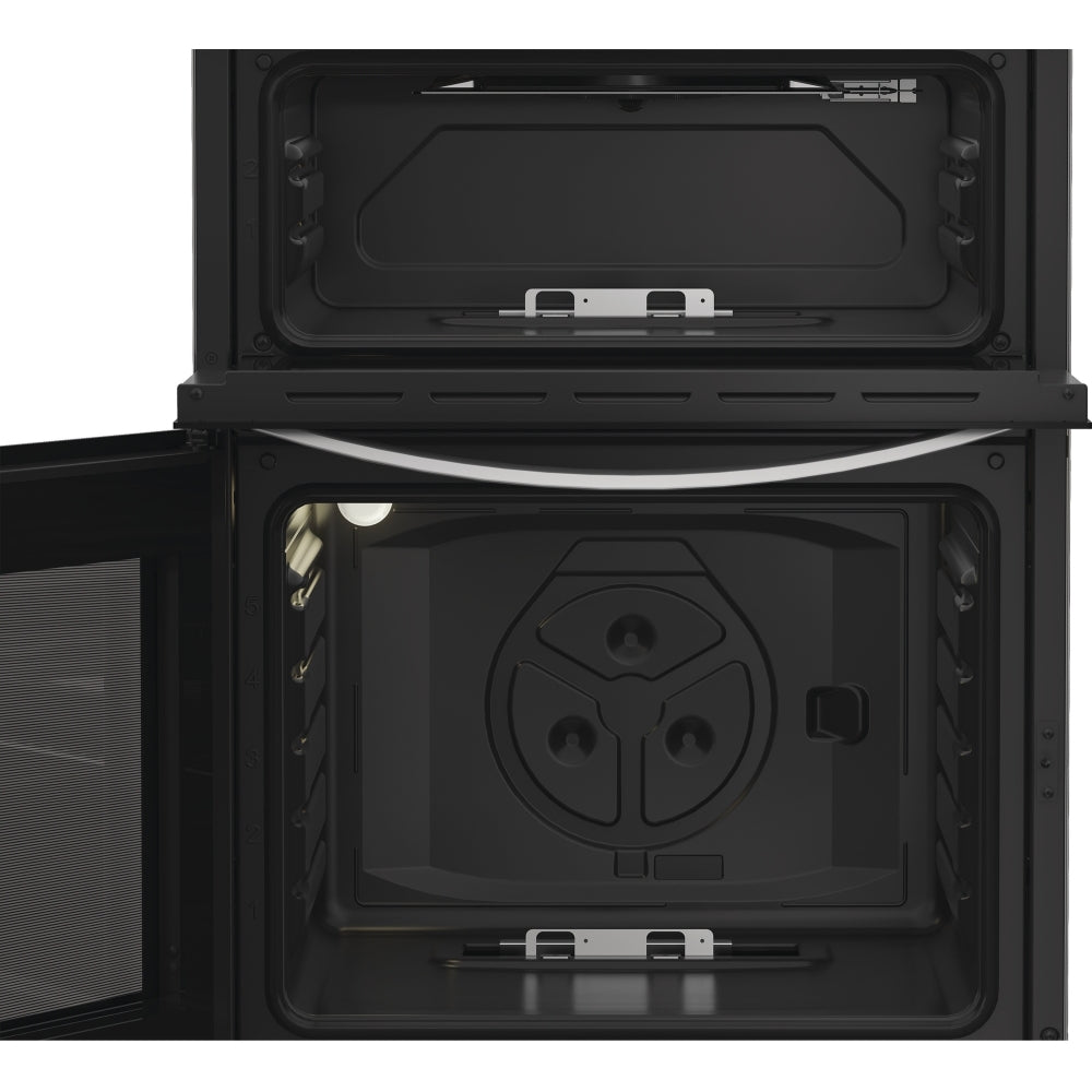 Indesit IDG6GS 60cm Gas Double Cooker - Silver