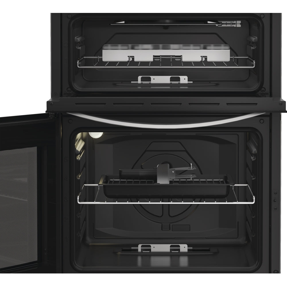 Indesit IDG6GS 60cm Gas Double Cooker - Silver