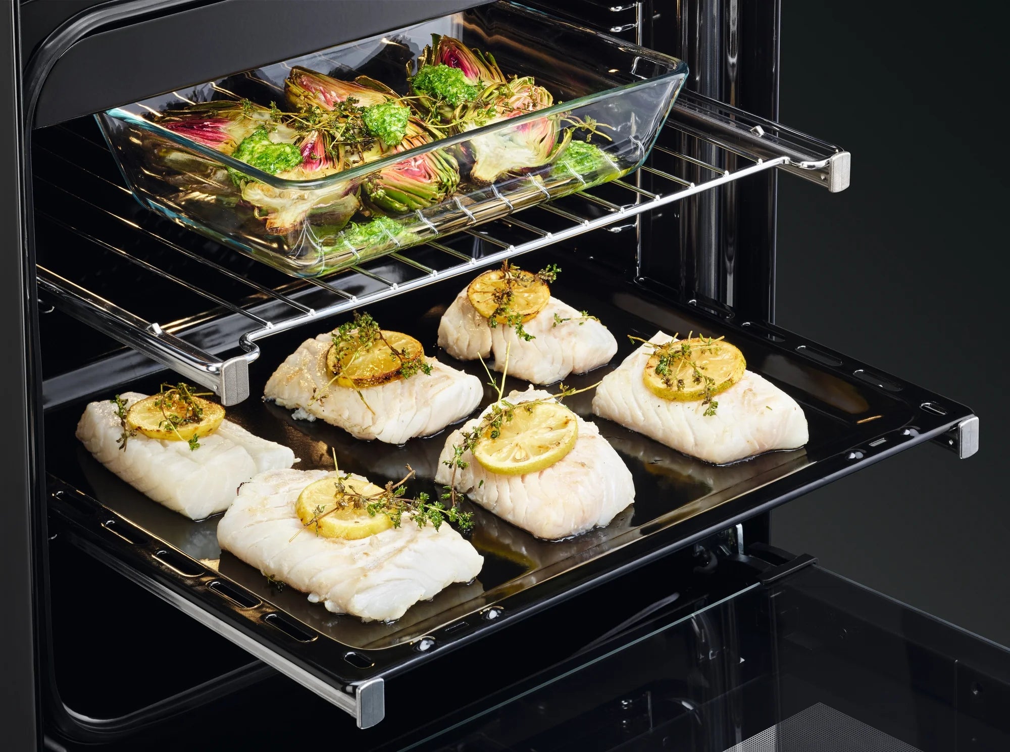 AEG CCX1530ACW 55cm Double Oven Electric Cooker with Ceramic Hob - White