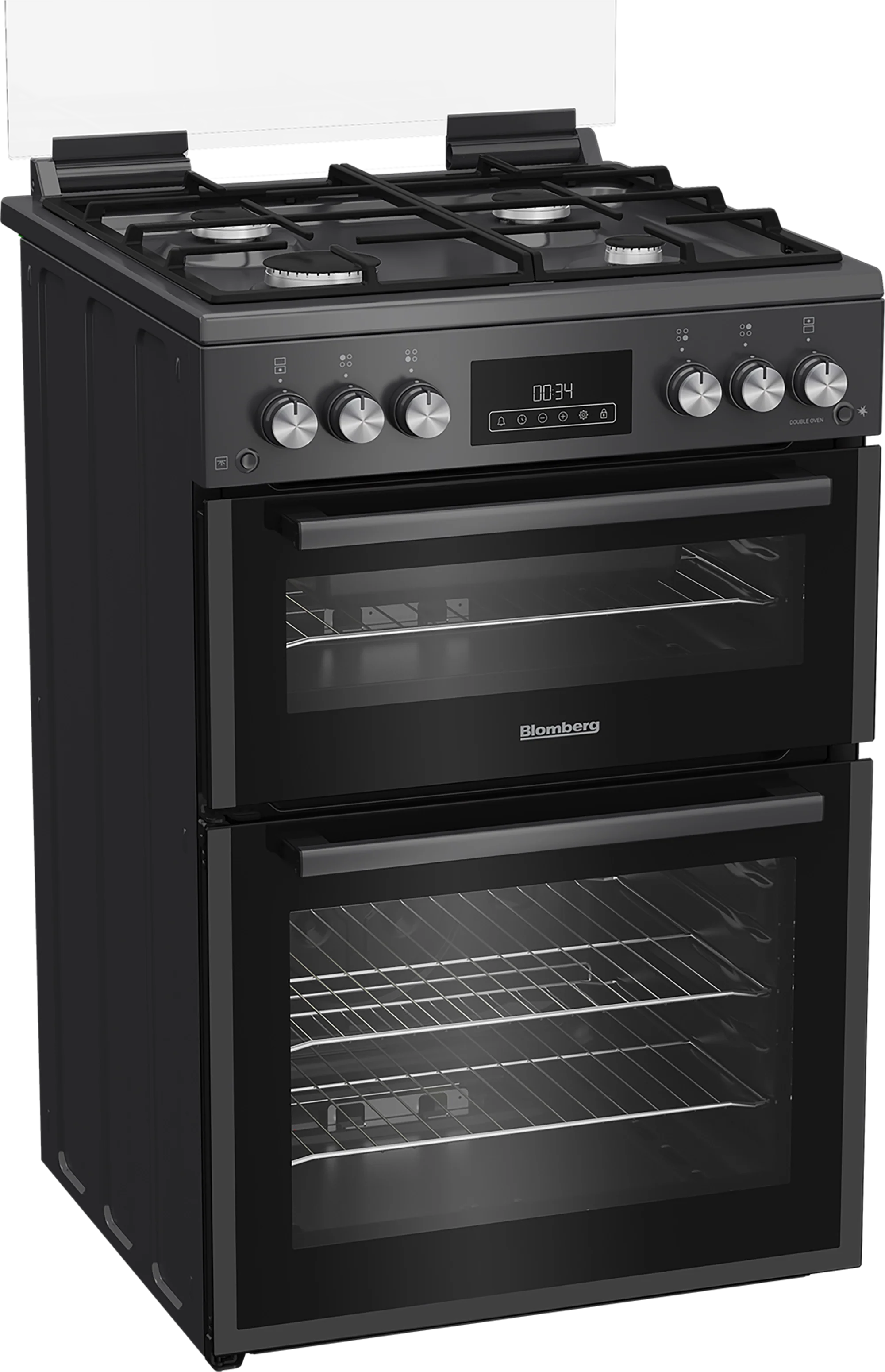 Blomberg GGRN655N 60cm Double Oven Gas Cooker with Gas Hob - Anthracite