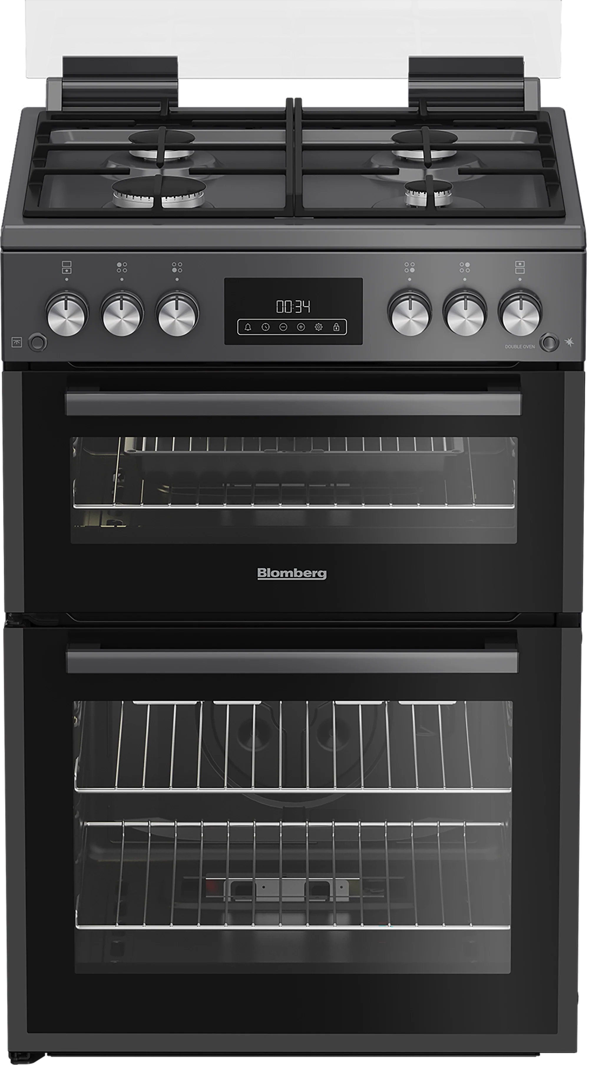Blomberg GGRN655N 60cm Double Oven Gas Cooker with Gas Hob - Anthracite