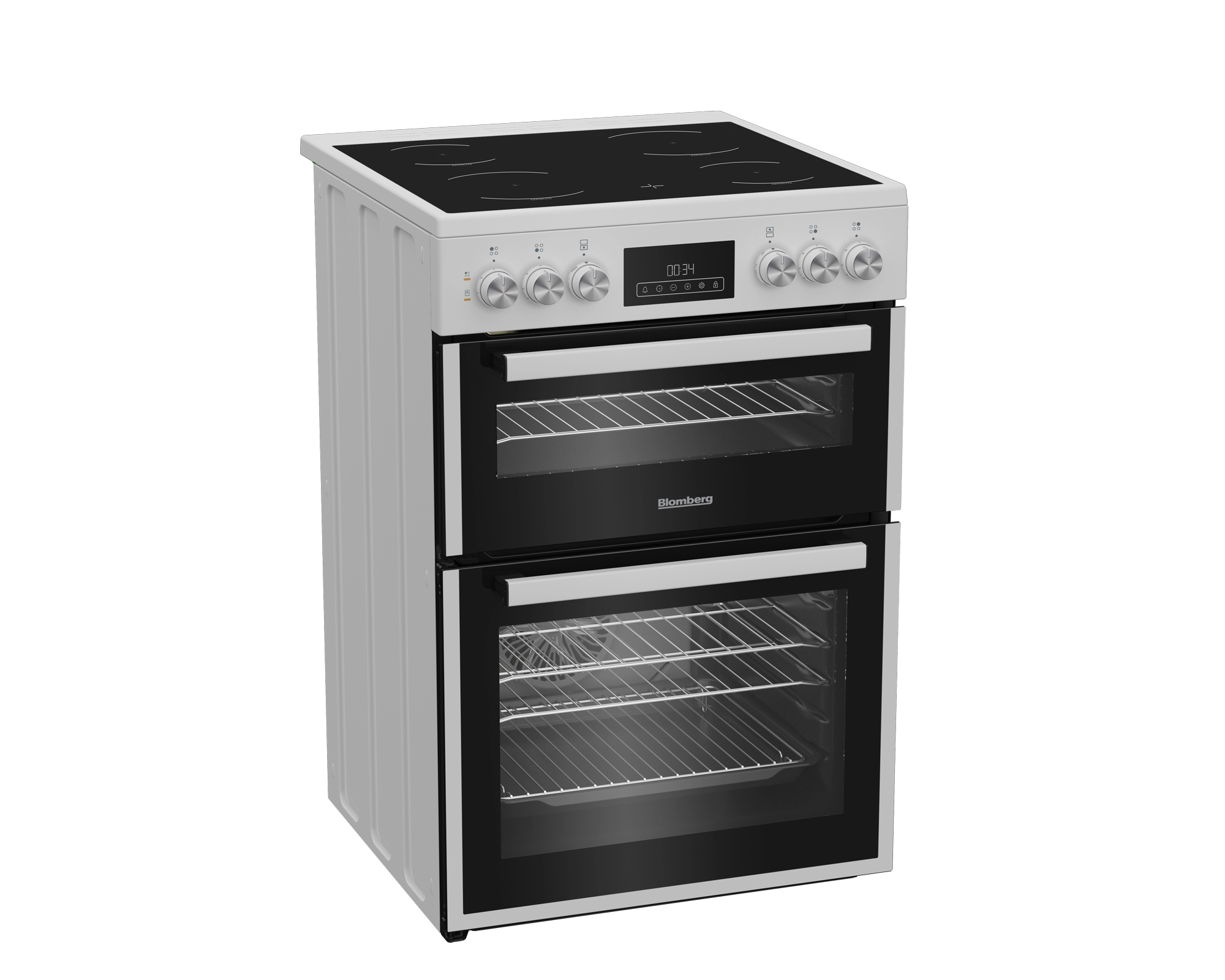 Blomberg HKRN651W 60cm Double Oven Electric Cooker with Vitroceramic Hob - White
