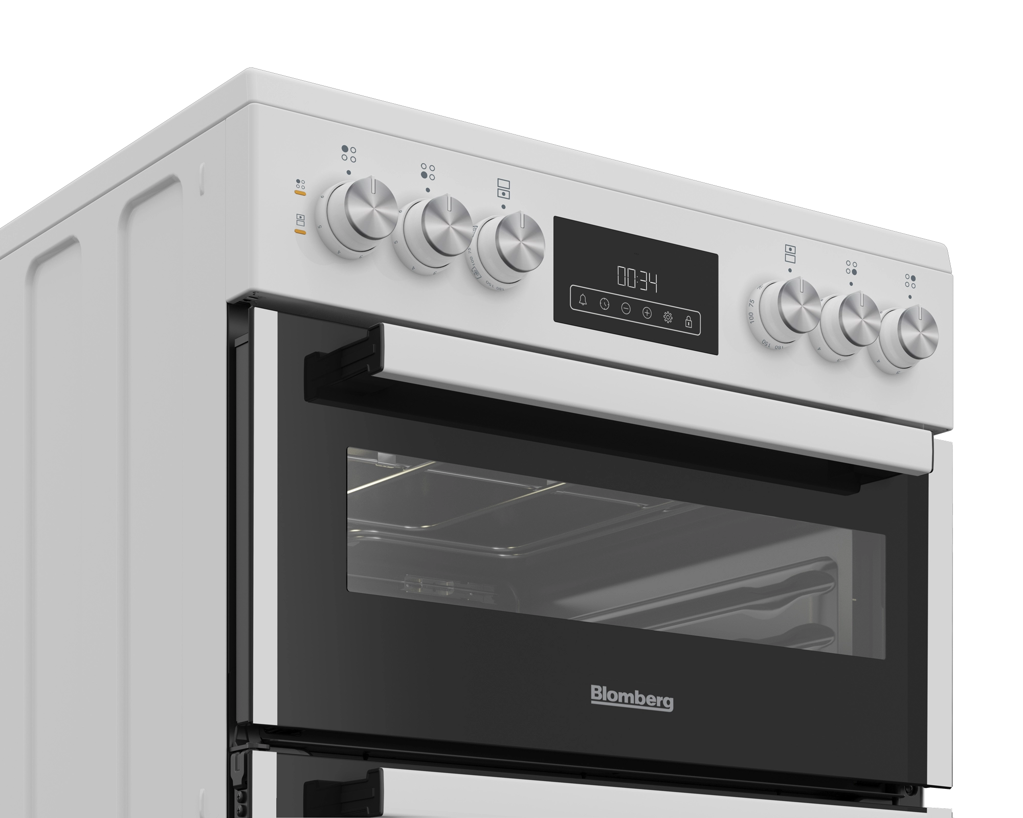 Blomberg HKRN651W 60cm Double Oven Electric Cooker with Vitroceramic Hob - White