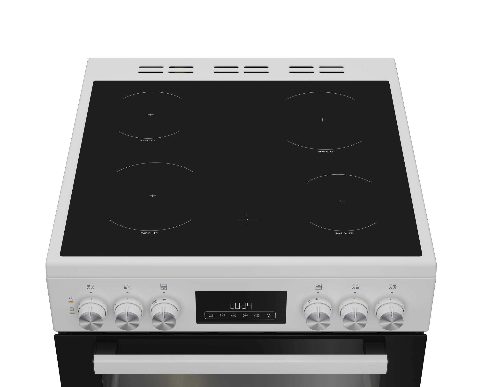 Blomberg HKRN651W 60cm Double Oven Electric Cooker with Vitroceramic Hob - White