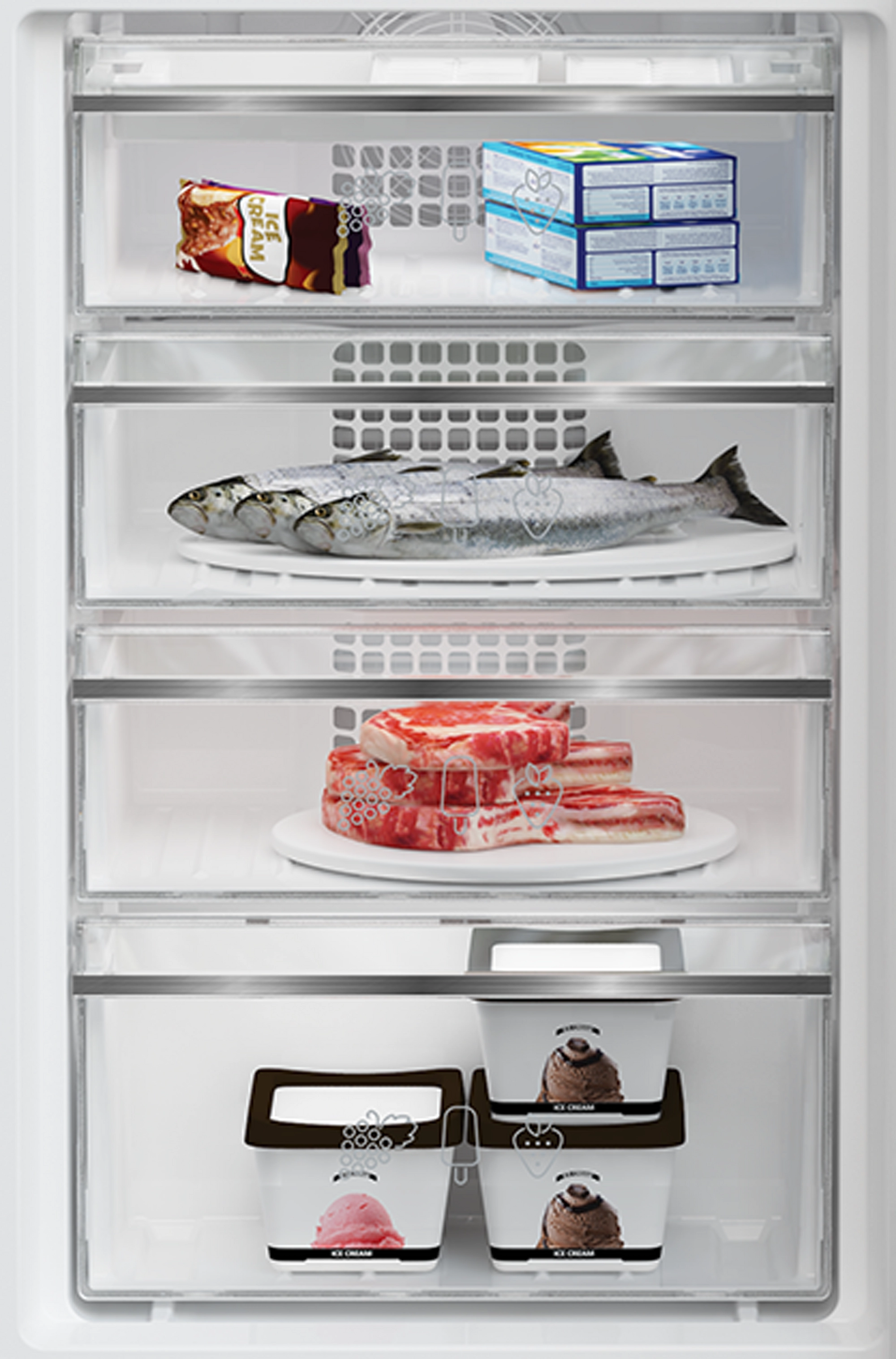 Blomberg KNE4564EVI VitaminCare+ 54cm 50/50 Integrated Frost Free Fridge Freezer