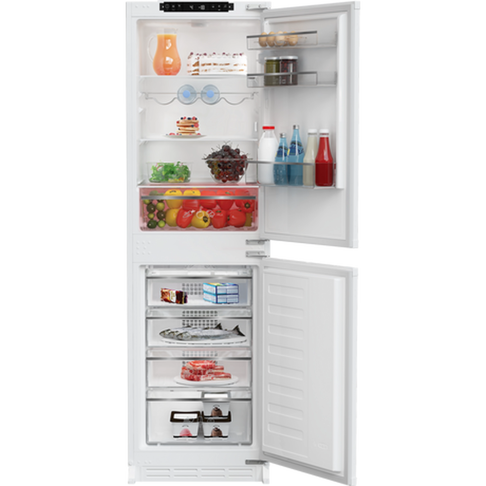 Blomberg KNE4564EVI VitaminCare+ 54cm 50/50 Integrated Frost Free Fridge Freezer