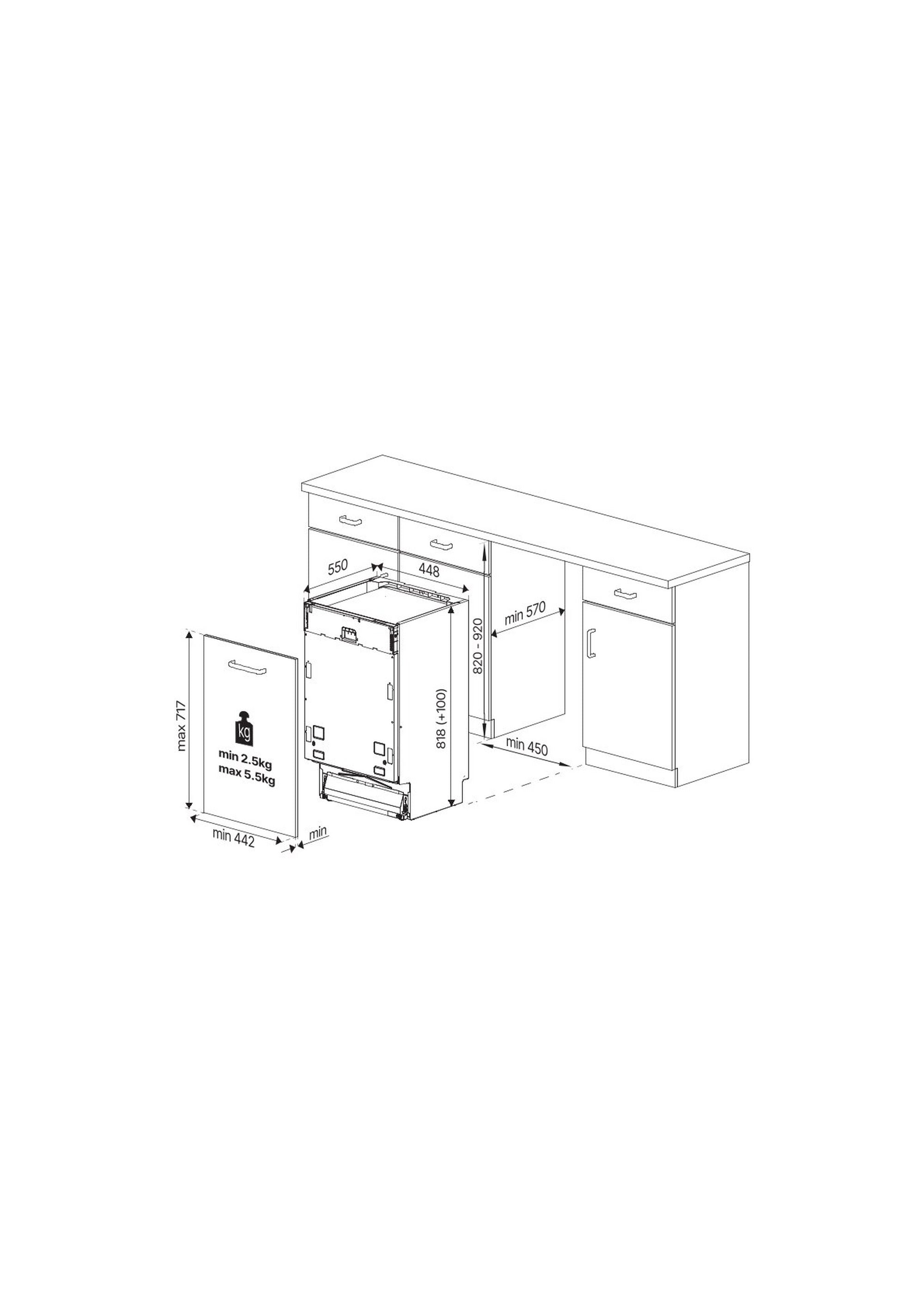 Blomberg LDV02284 Integrated Slimline Dishwasher - 10 Place Settings