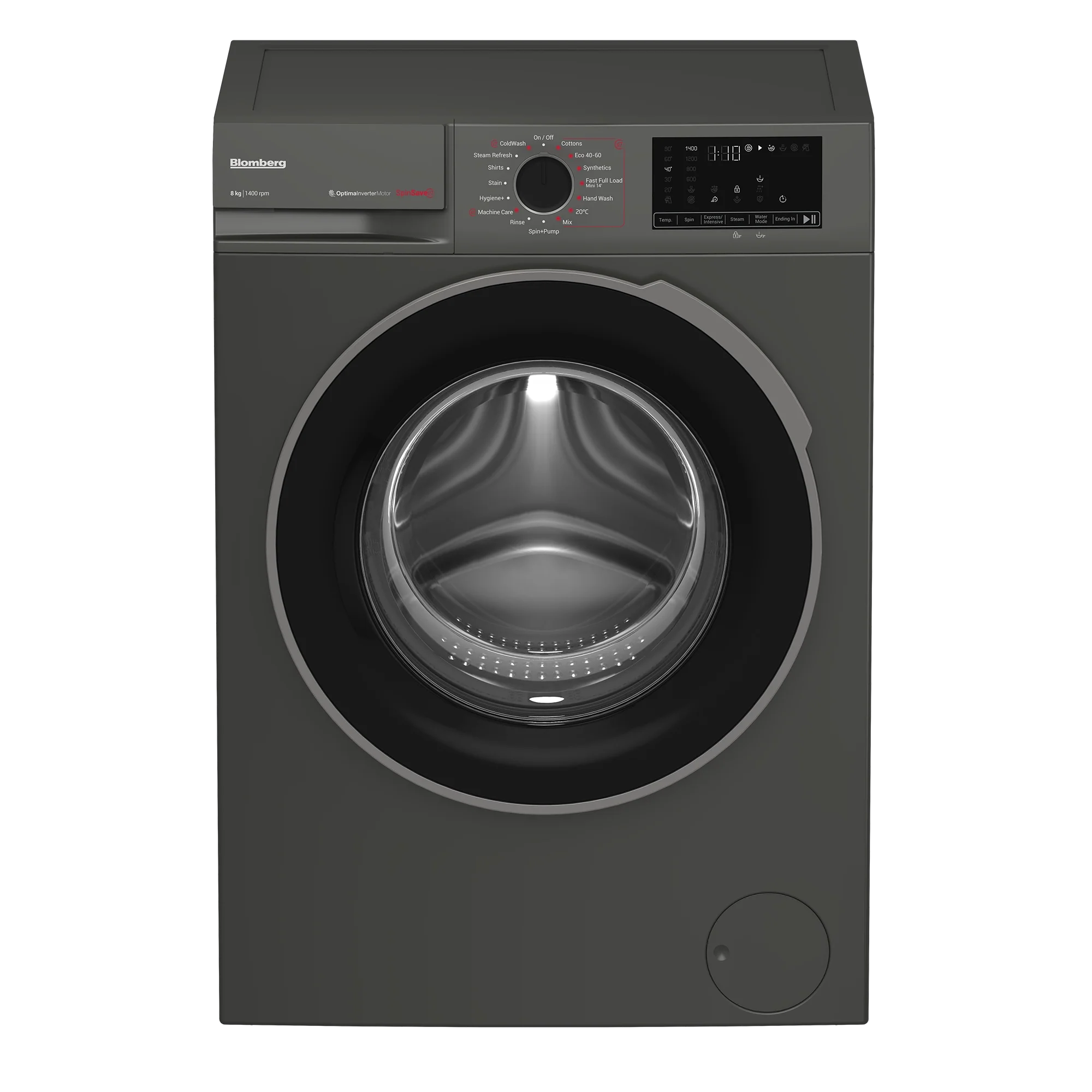Blomberg LWA18461G 8kg 1400 Spin SpinSave Washing Machine - Graphite