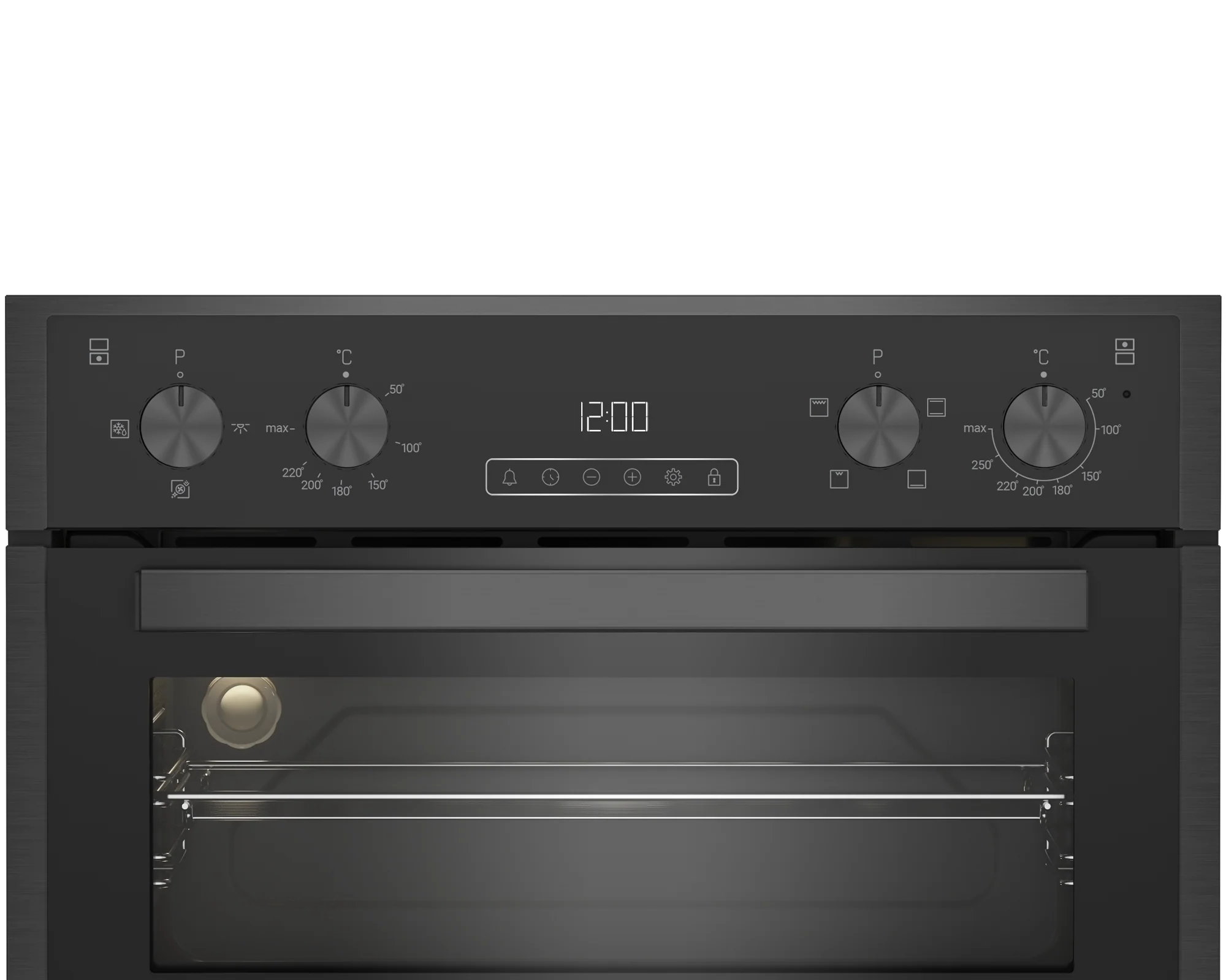 Blomberg RODN9202DX 59.4cm Built In Electric Double Oven - Dark Steel