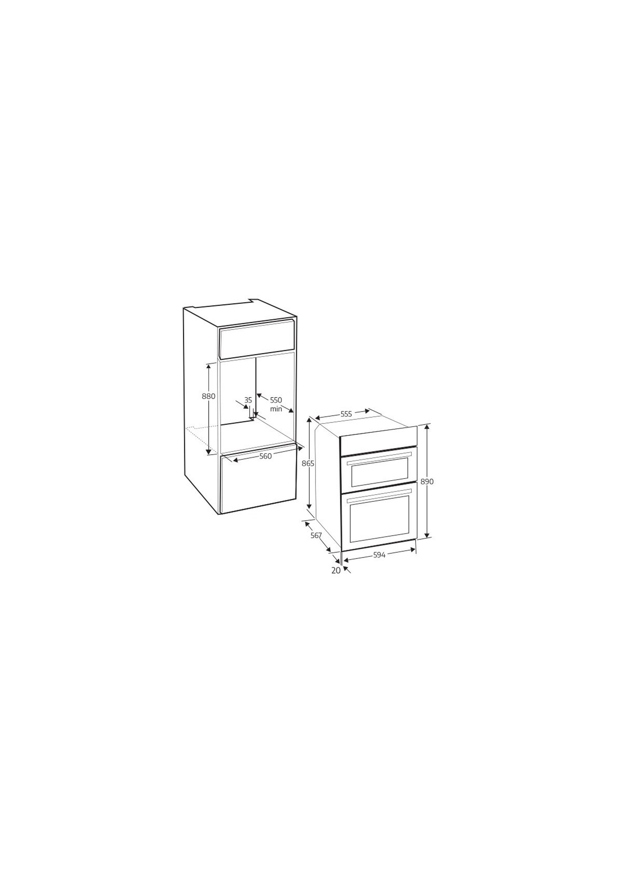 Beko CDFY22309X 60cm Built In High Specification RecycledNet Double Oven - Stainless Steel