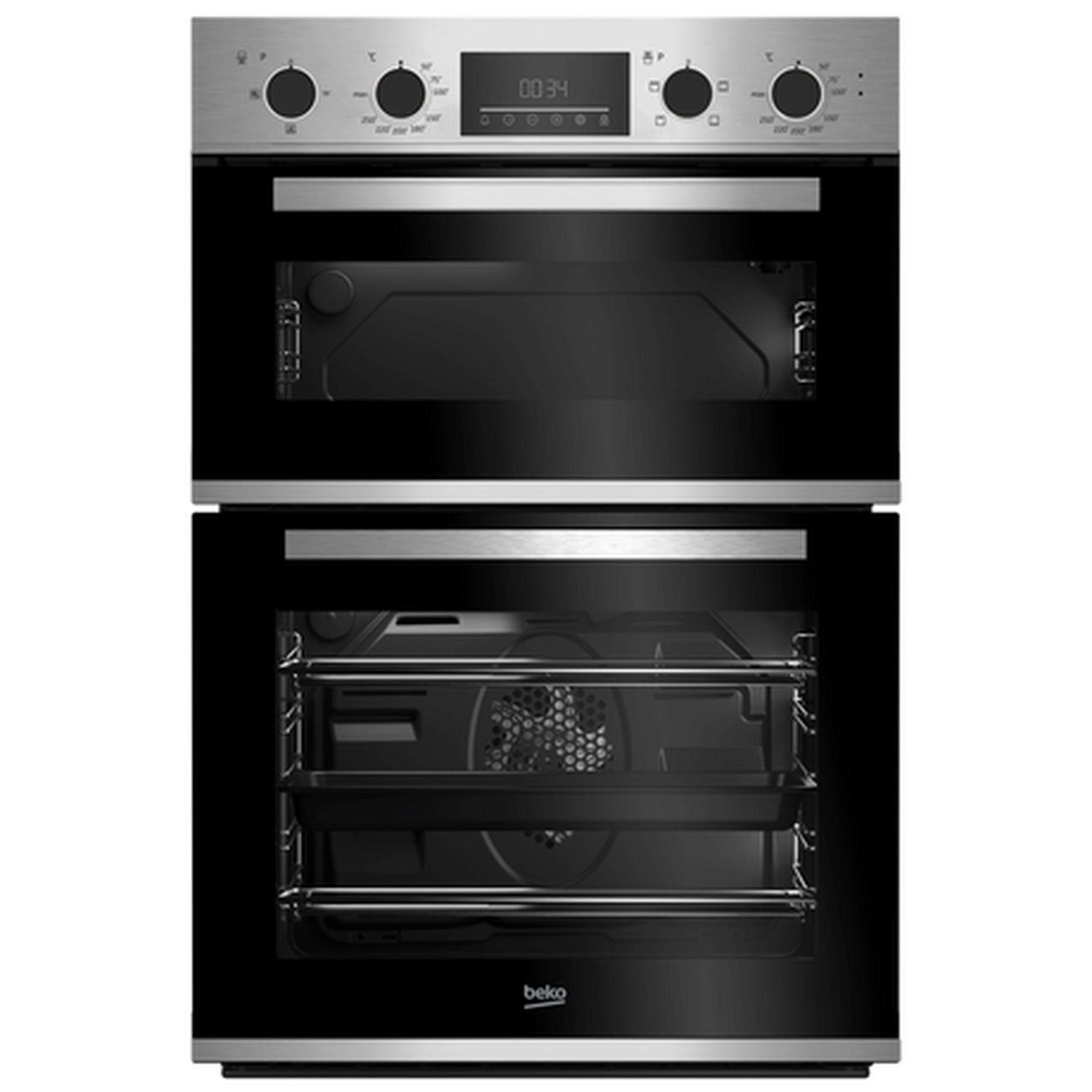 Beko CDFY22309X 60cm Built In High Specification RecycledNet Double Oven - Stainless Steel