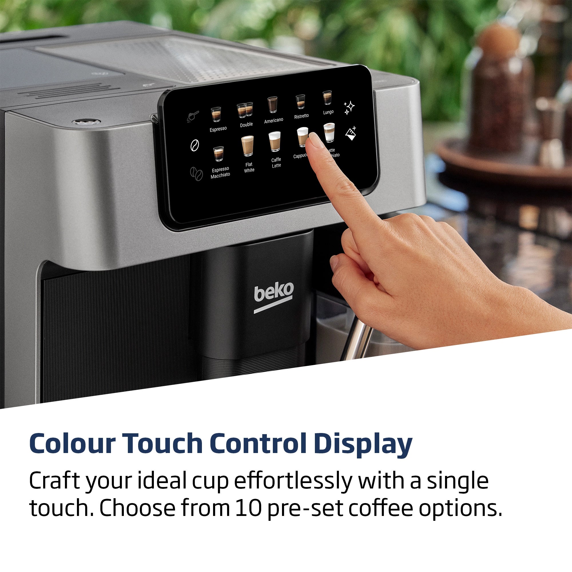 Beko CEG7304X Bean to Cup Fully Automatic Espresso Machine with Integrated Milk Jug - Silver