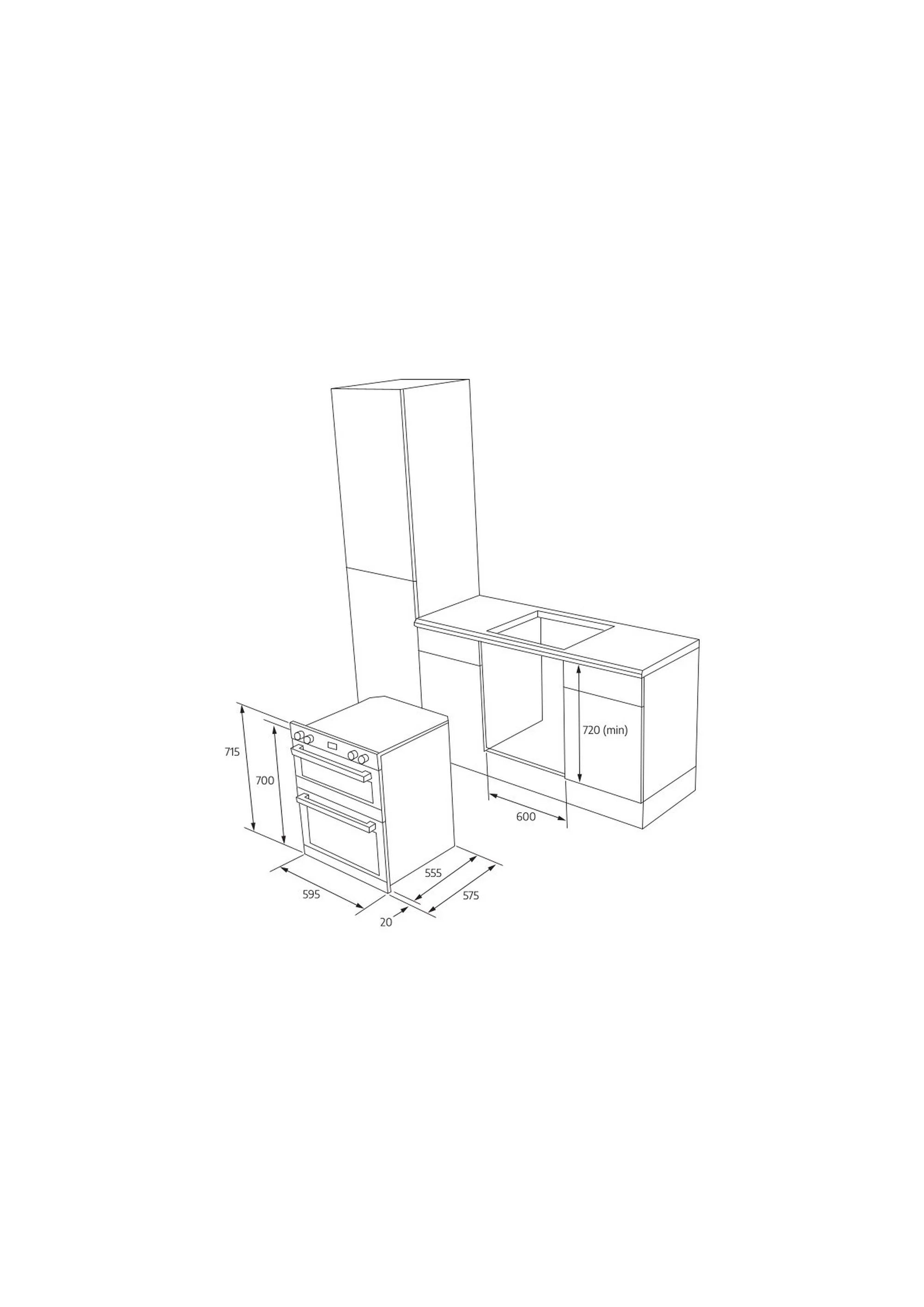 Beko CTFY22309X 59.4cm Built Under Electric Double Oven - Stainless Steel