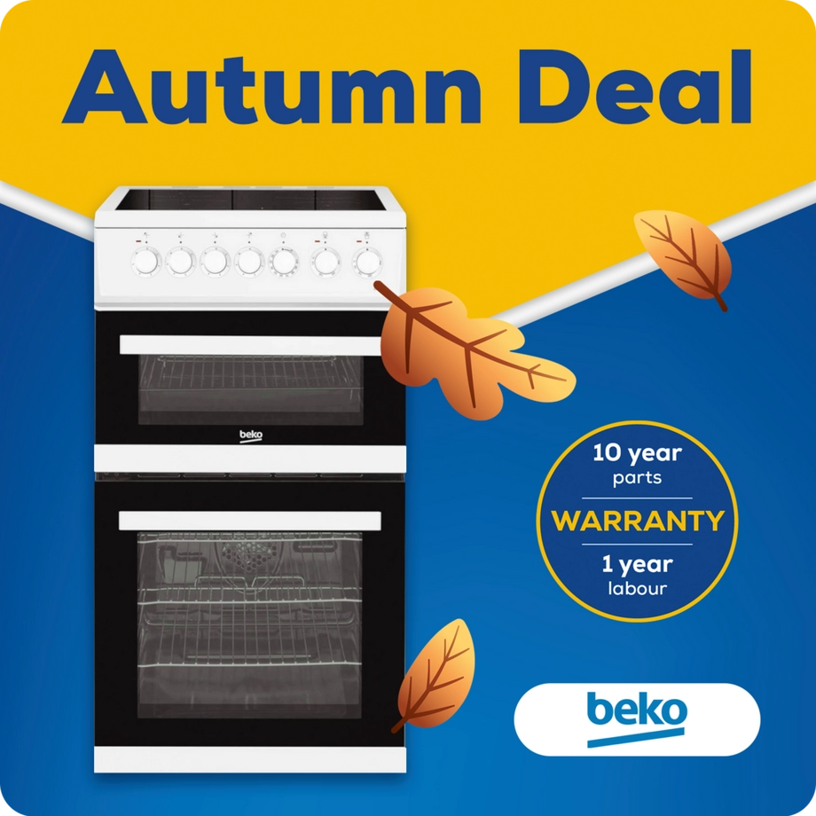 Beko EDVC503W 50cm Electric Double Oven - White