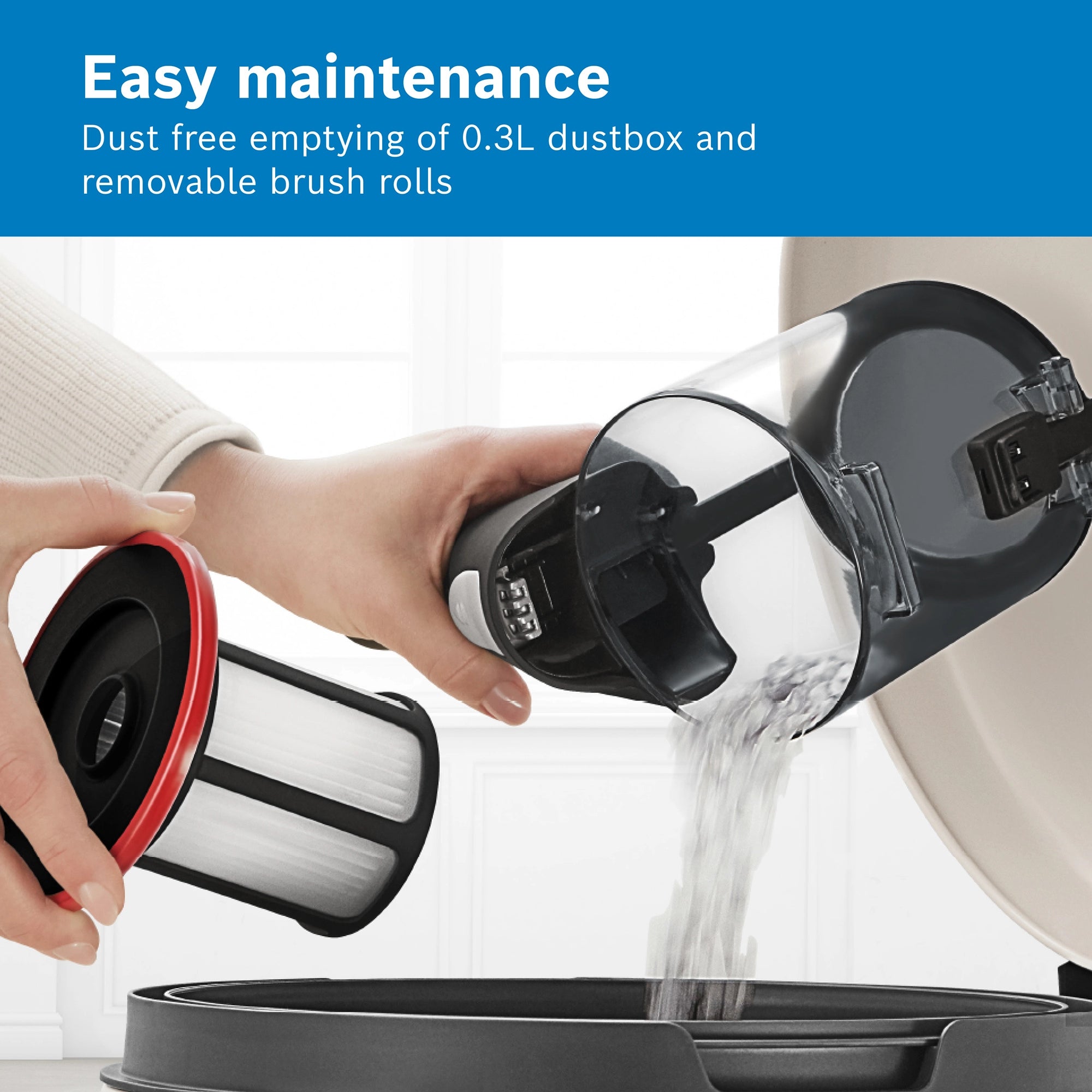 Bosch BBS611GB Cordless Vacuum Cleaner - 30 Minute Run Time - Black - PLUS Additional Battery