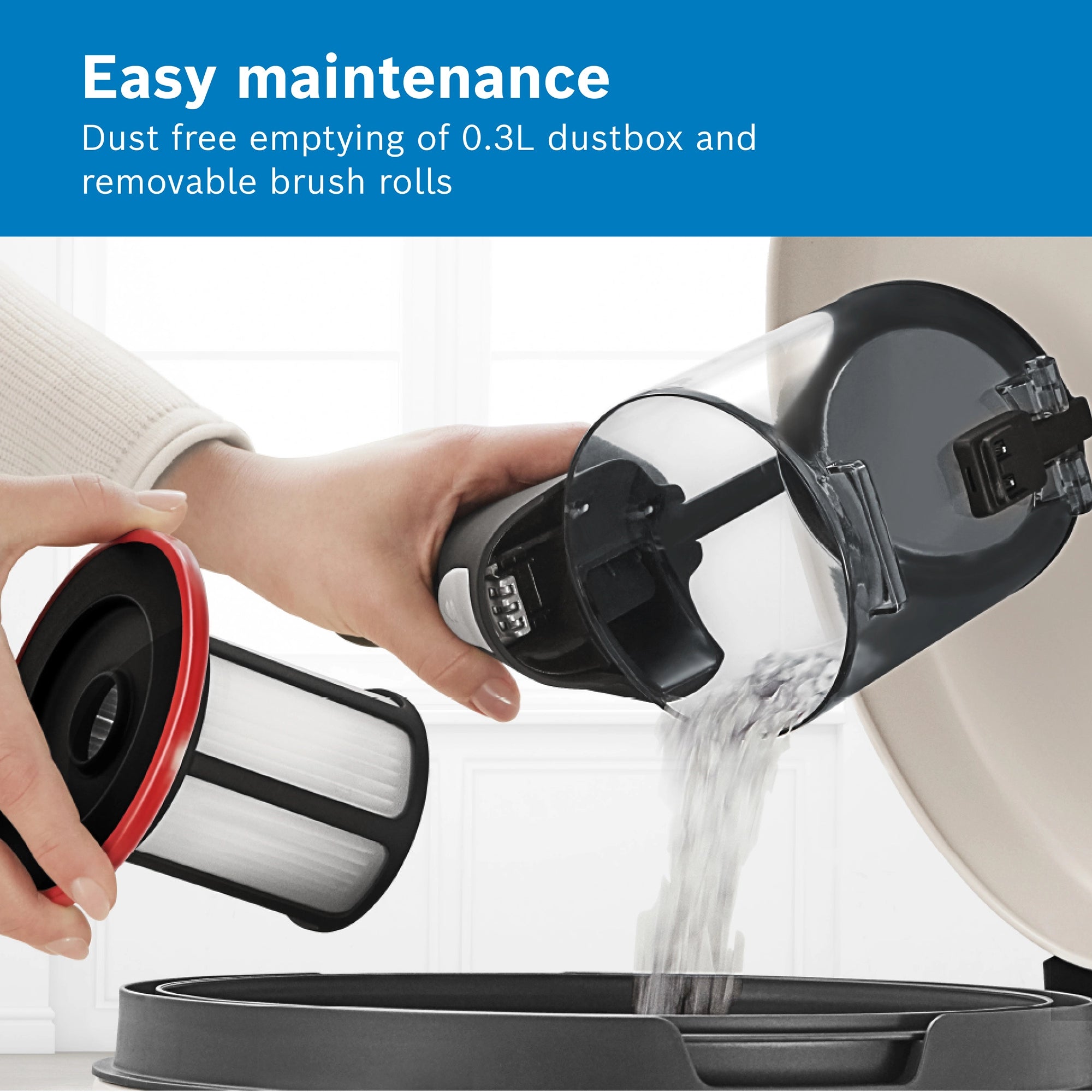 Bosch BCS612GB Unlimited Serie 6 ProHome Cordless Vacuum Cleaner - 30 Minute Run Time - White - PLUS Additional Battery