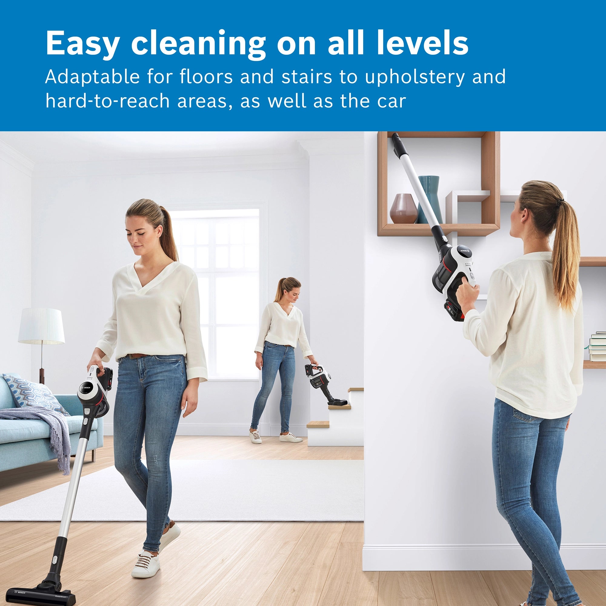 Bosch BCS612GB Unlimited Serie 6 ProHome Cordless Vacuum Cleaner - 30 Minute Run Time - White - PLUS Additional Battery