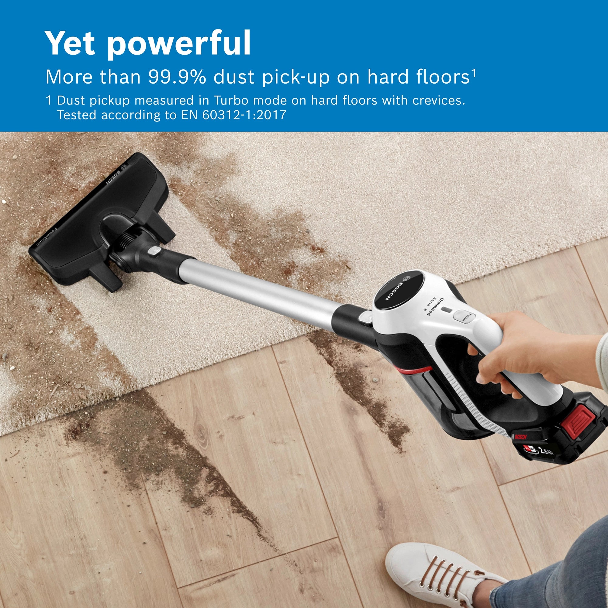 Bosch BCS612GB Unlimited Serie 6 ProHome Cordless Vacuum Cleaner - 30 Minute Run Time - White - PLUS Additional Battery