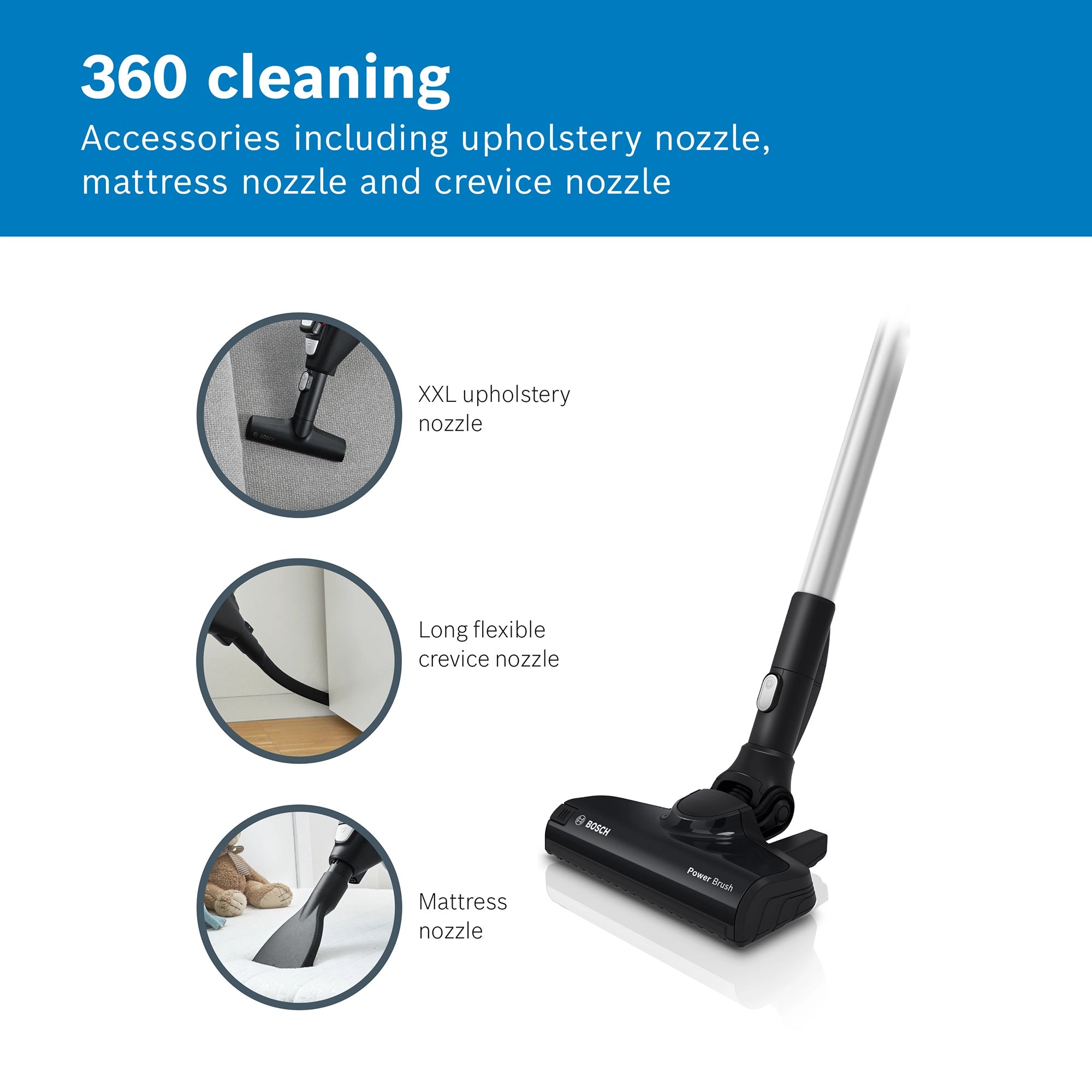 Bosch BCS612GB Unlimited Serie 6 ProHome Cordless Vacuum Cleaner - 30 Minute Run Time - White - PLUS Additional Battery