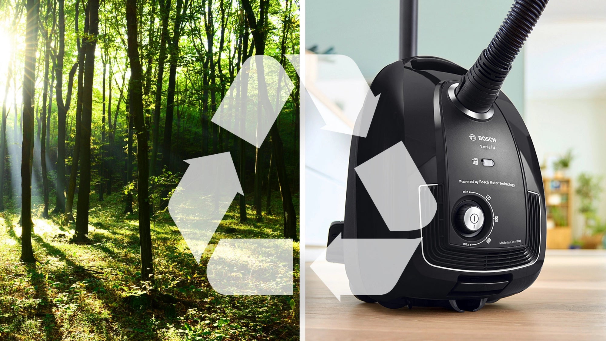 Bosch BGL38BA3GB Serie 4 ProEco 850W Bagged Cylinder Vacuum Cleaner - Black
