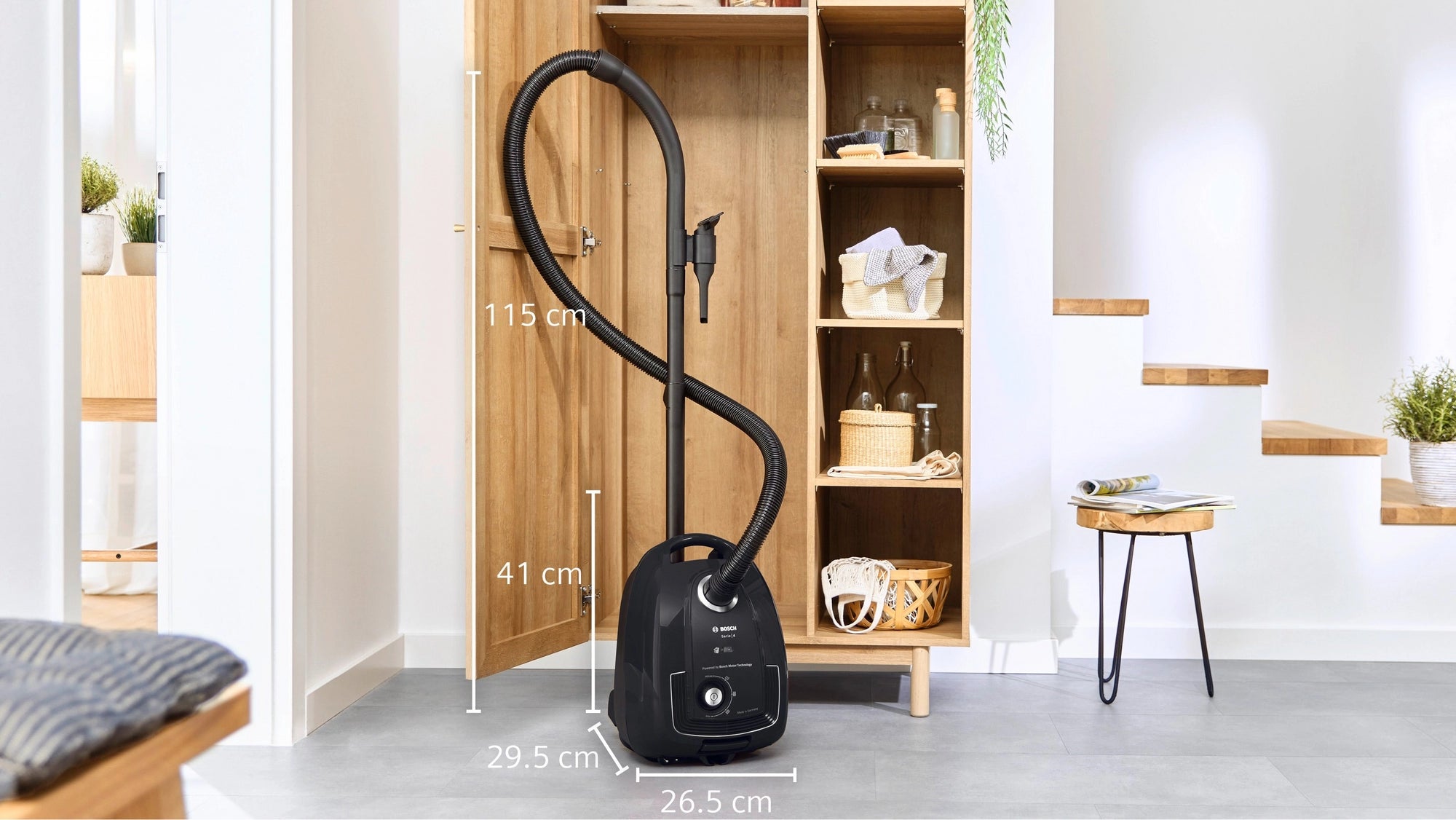 Bosch BGL38BA3GB Serie 4 ProEco 850W Bagged Cylinder Vacuum Cleaner - Black