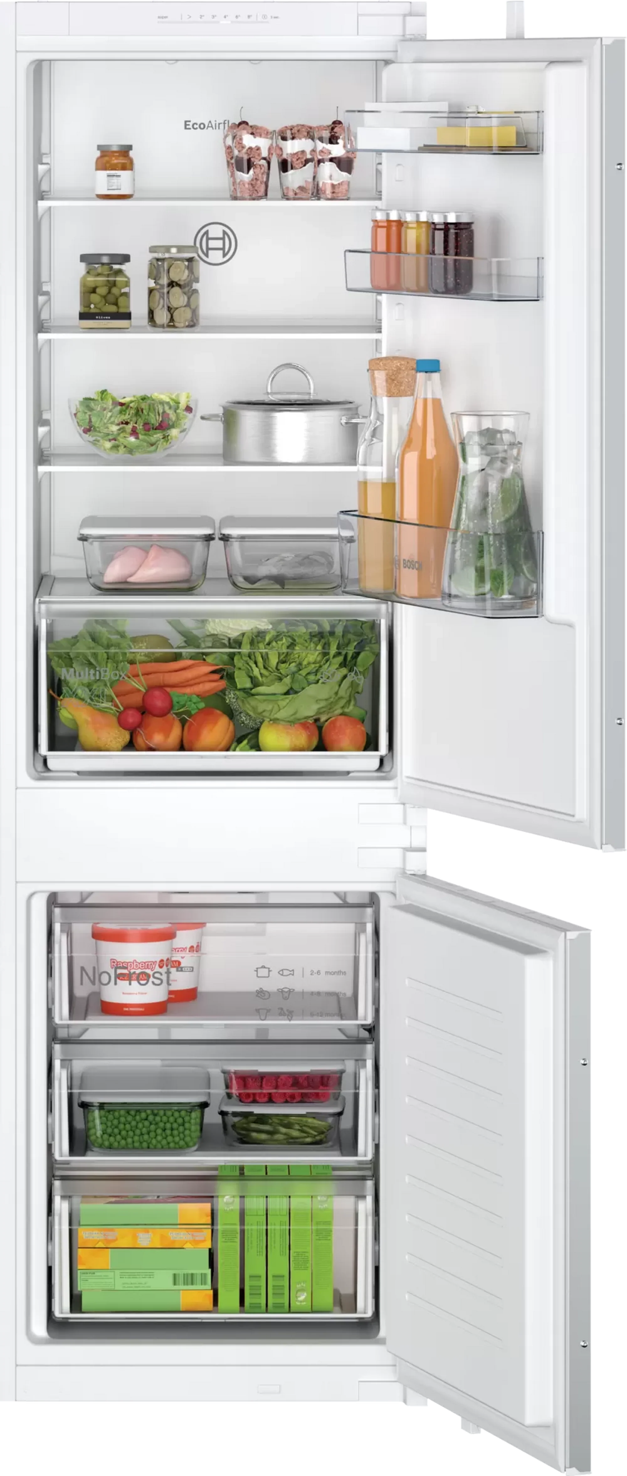 Bosch KIN86NSE0G 54.1cm 60/40 Integrated Frost Free Fridge Freezer
