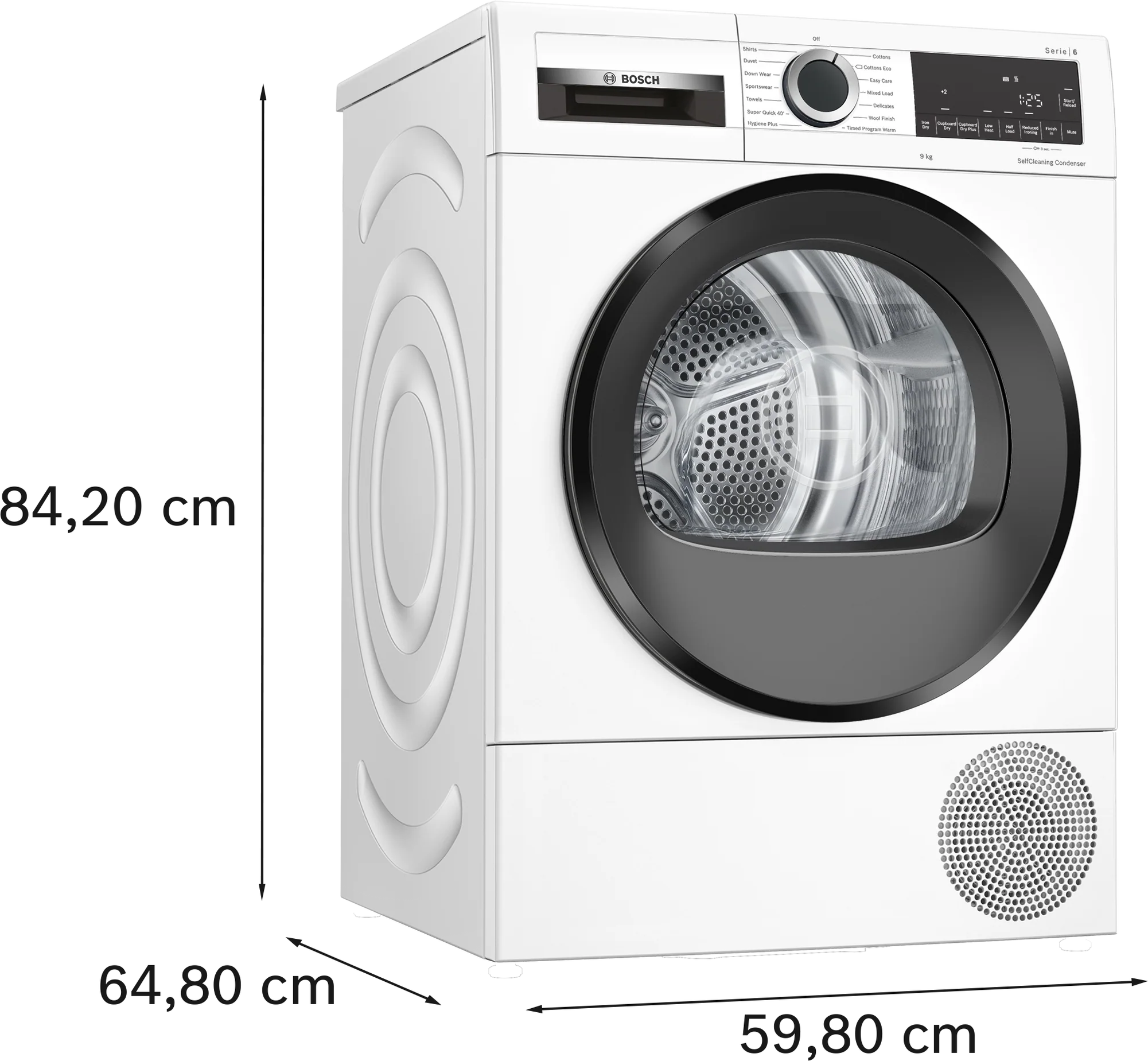 Bosch WQG24509GB 9kg Heat Pump Tumble Dryer - White