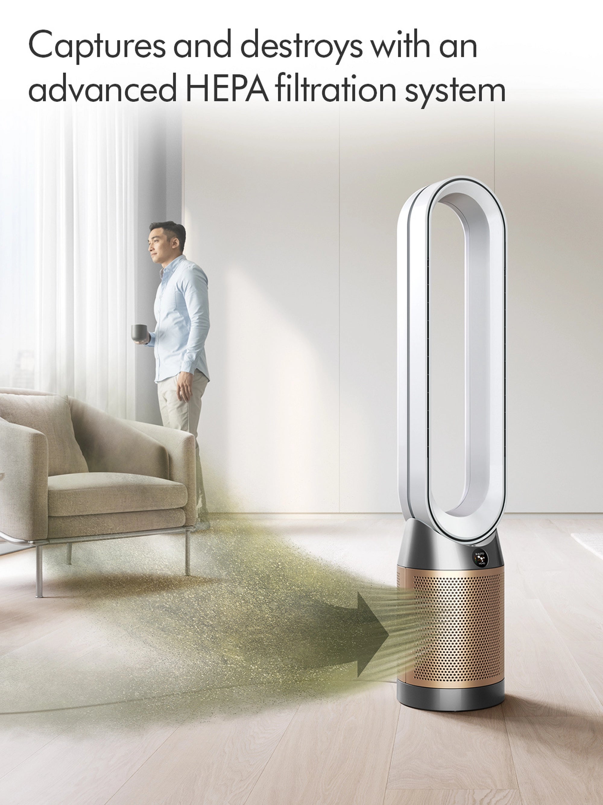 Dyson TP09-2024 HEPA Cool Formaldehyde Purifying Fan - White