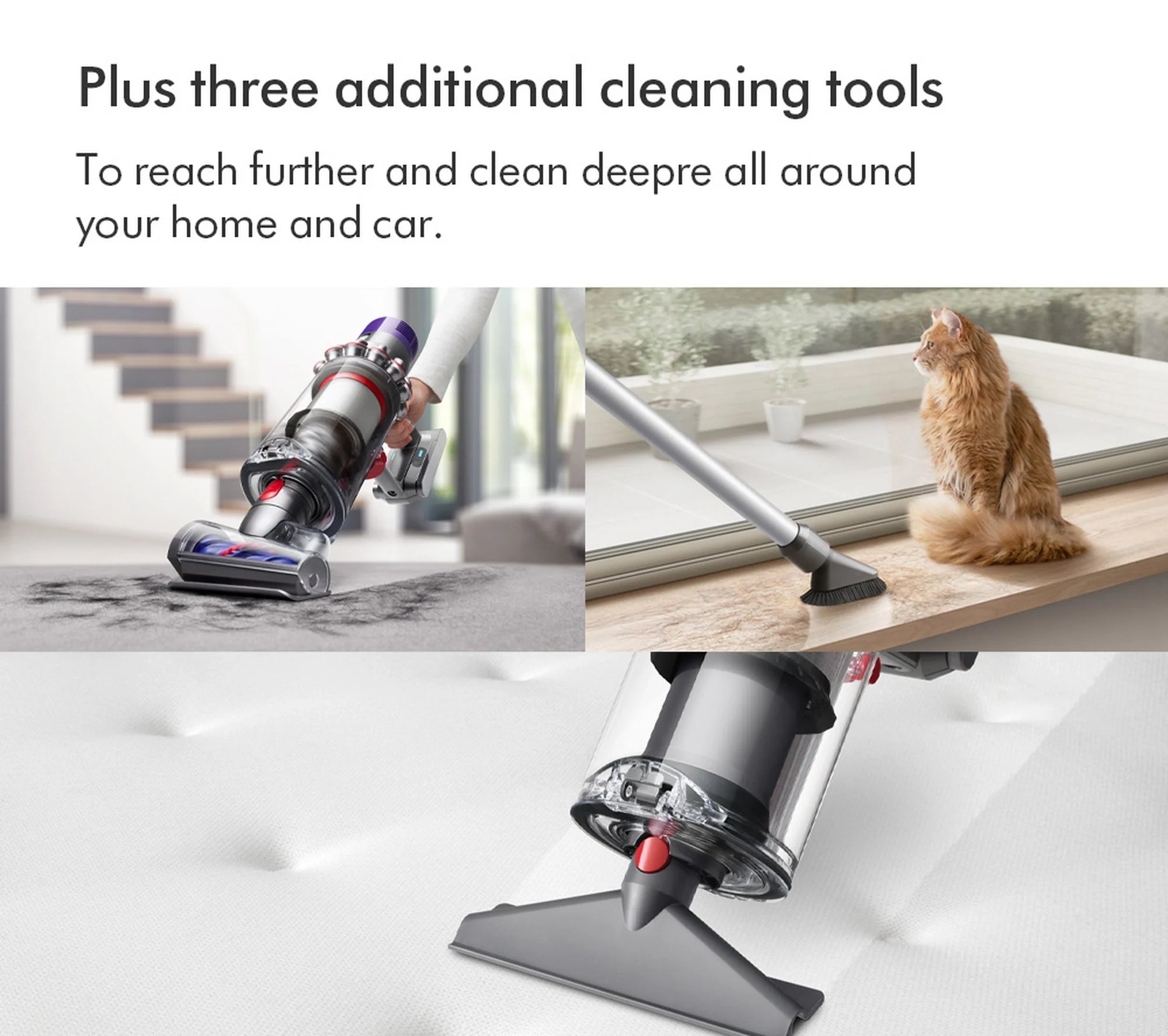 Dyson V11EXTRA Stick Vacuum Cleaner - 60 Minutes Run Time - Nickel/Red