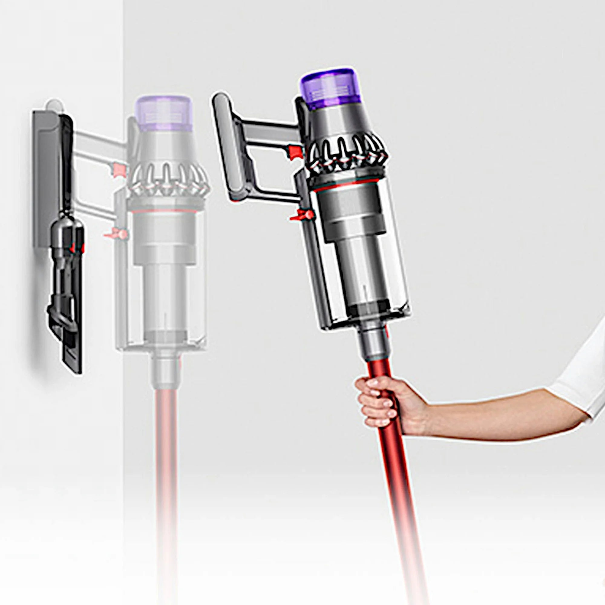 Dyson V11EXTRA Stick Vacuum Cleaner - 60 Minutes Run Time - Nickel/Red