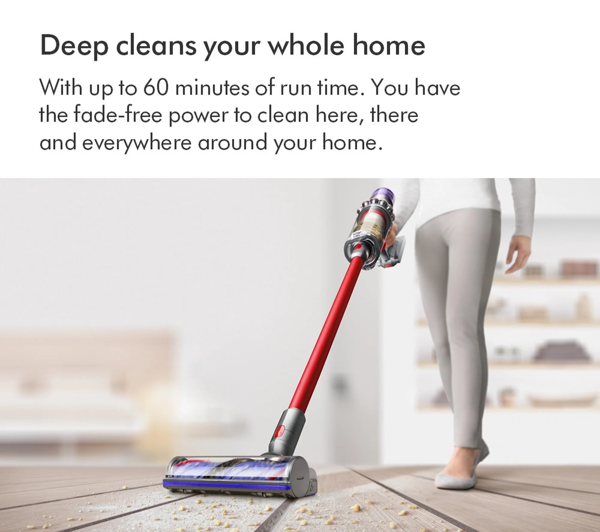 Dyson V11EXTRA Stick Vacuum Cleaner - 60 Minutes Run Time - Nickel/Red