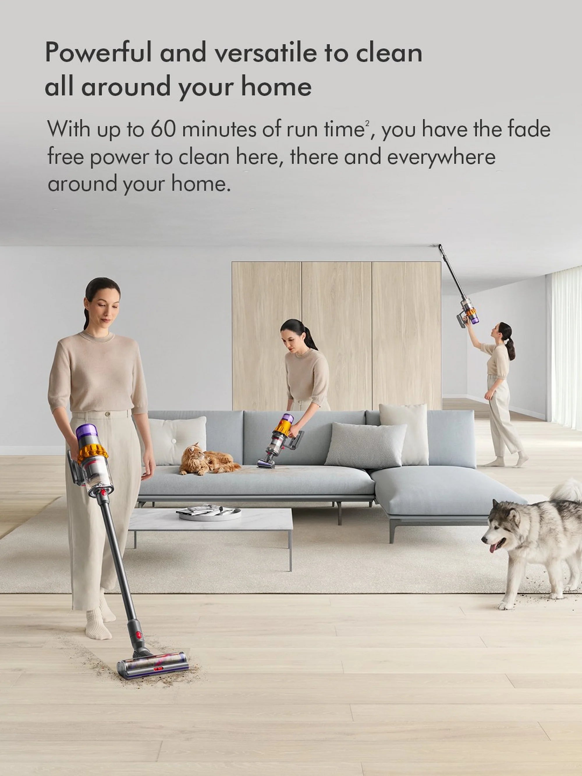 Dyson V15-2024 Cordless Vacuum - 60 Minutes Run Time - Yellow/Nickel