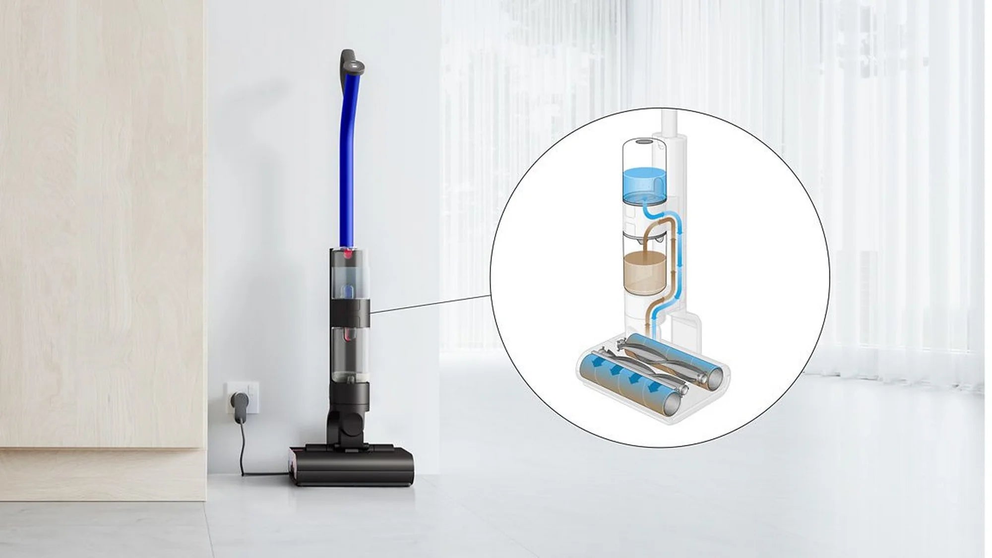 Dyson WASHG1 Wet Cleaner - 35 Minutes Run Time - Black/Blue