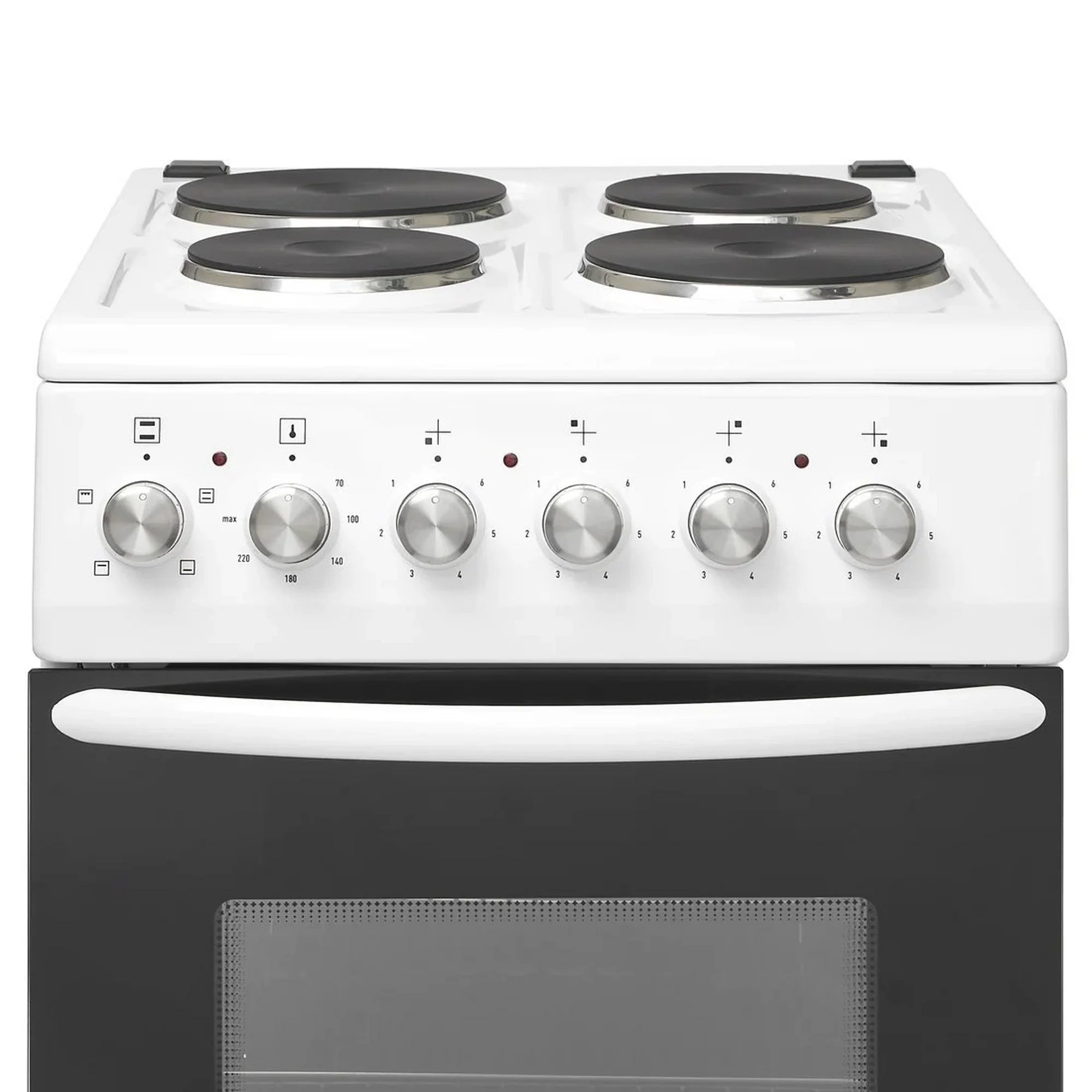 Haden HES050W 50cm Electric Cooker with Solid Plate Hob - White