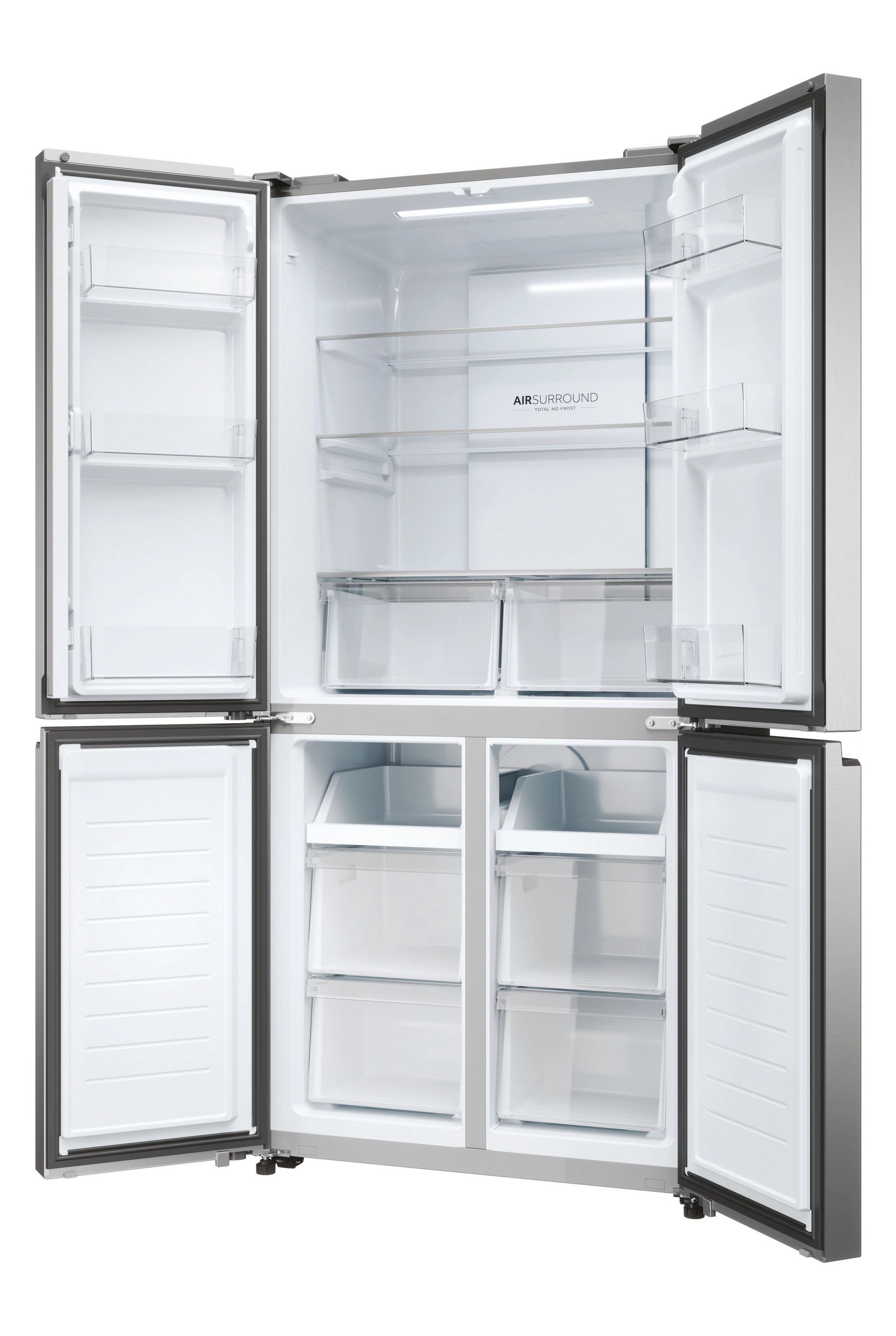 Haier HCR3818ENMM 83.3cm 60/40 Frost Free Multi Door Fridge Freezer - Inox