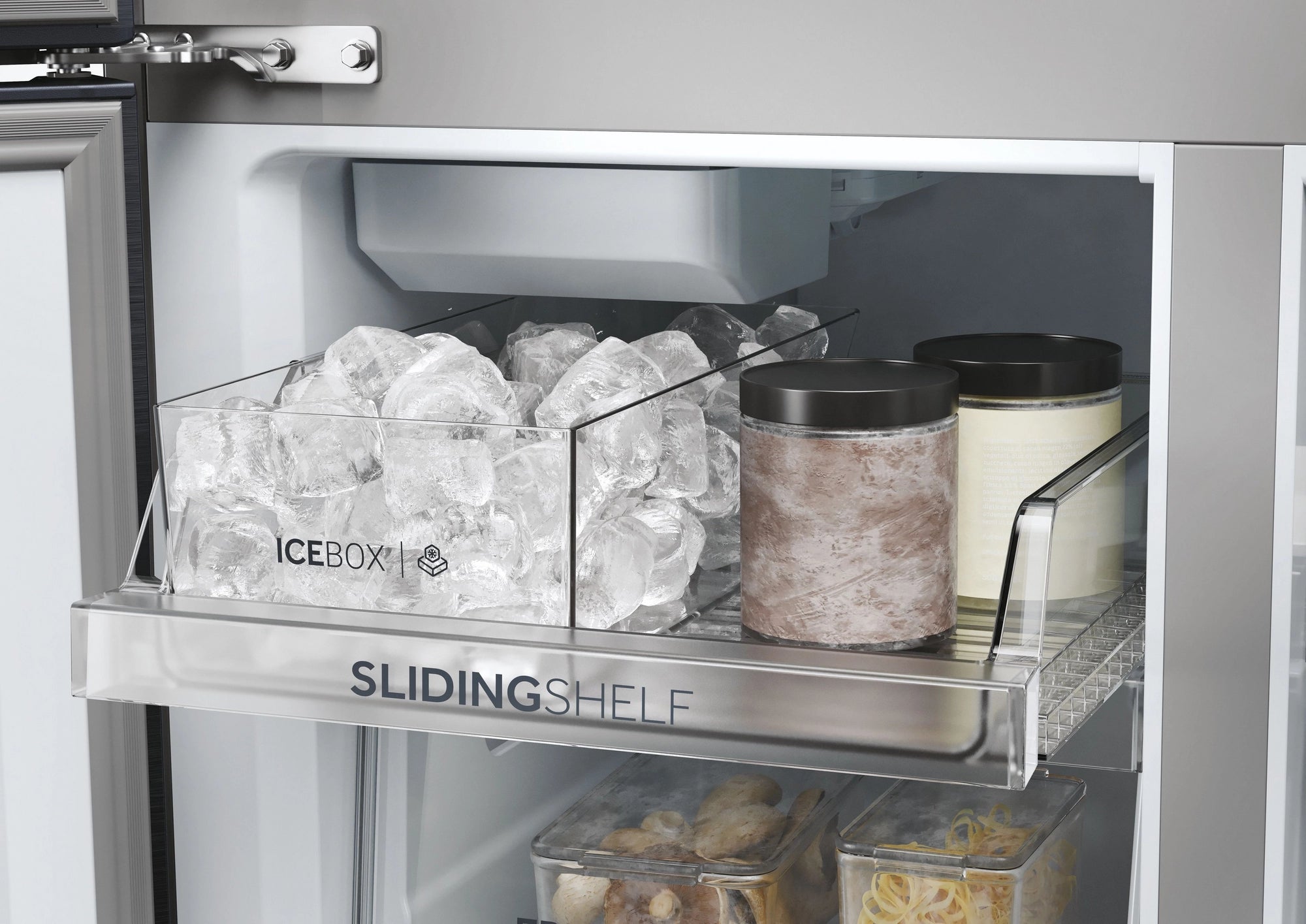 Haier HCR5919EHMB 90cm 60/40 Frost Free American Fridge Freezer - Brushed Black