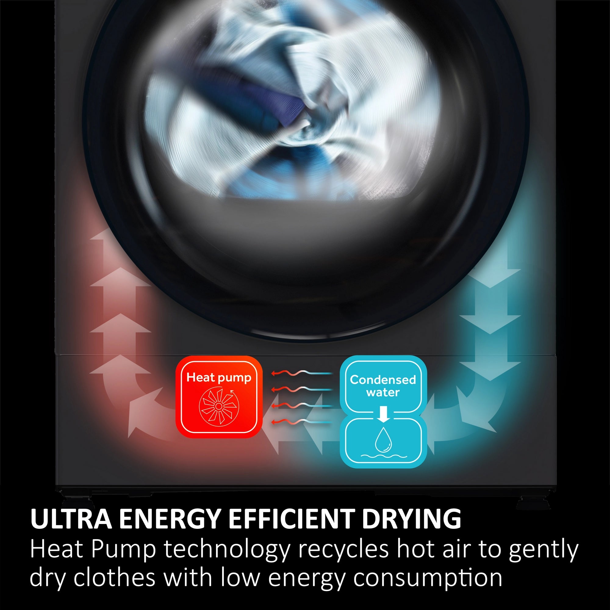Haier HD80-D357U1 8kg Heat Pump Tumble Dryer - White