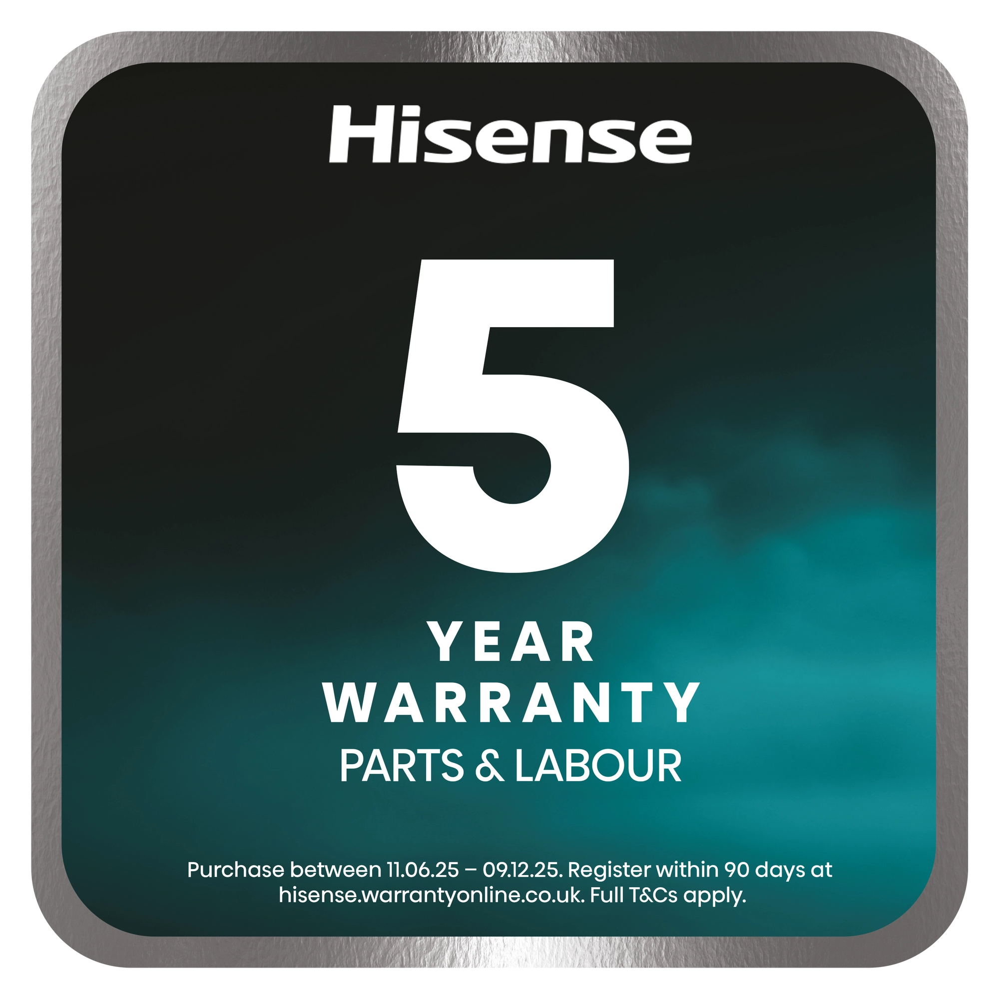 Hisense RF749N4SWFE 91.4cm 50/50 Frost Free Fridge Freezer - Black Inox